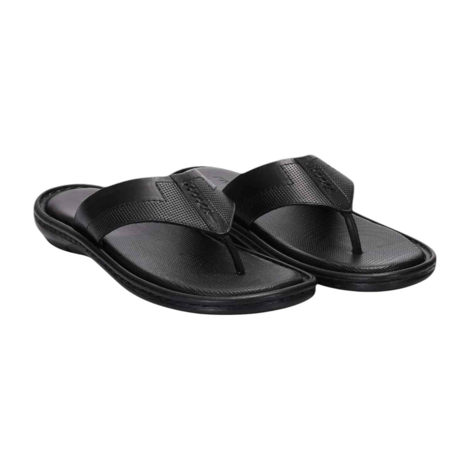 Men Black Comfort Thongs