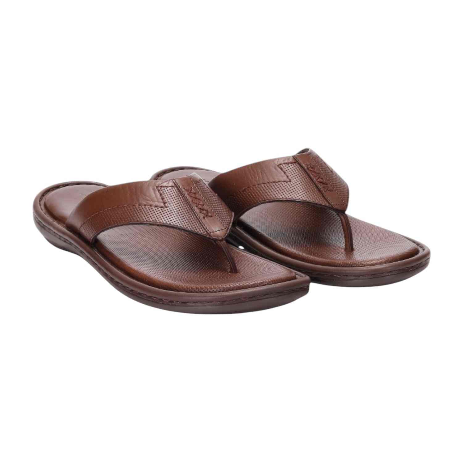 Men Brown Comfort Thongs