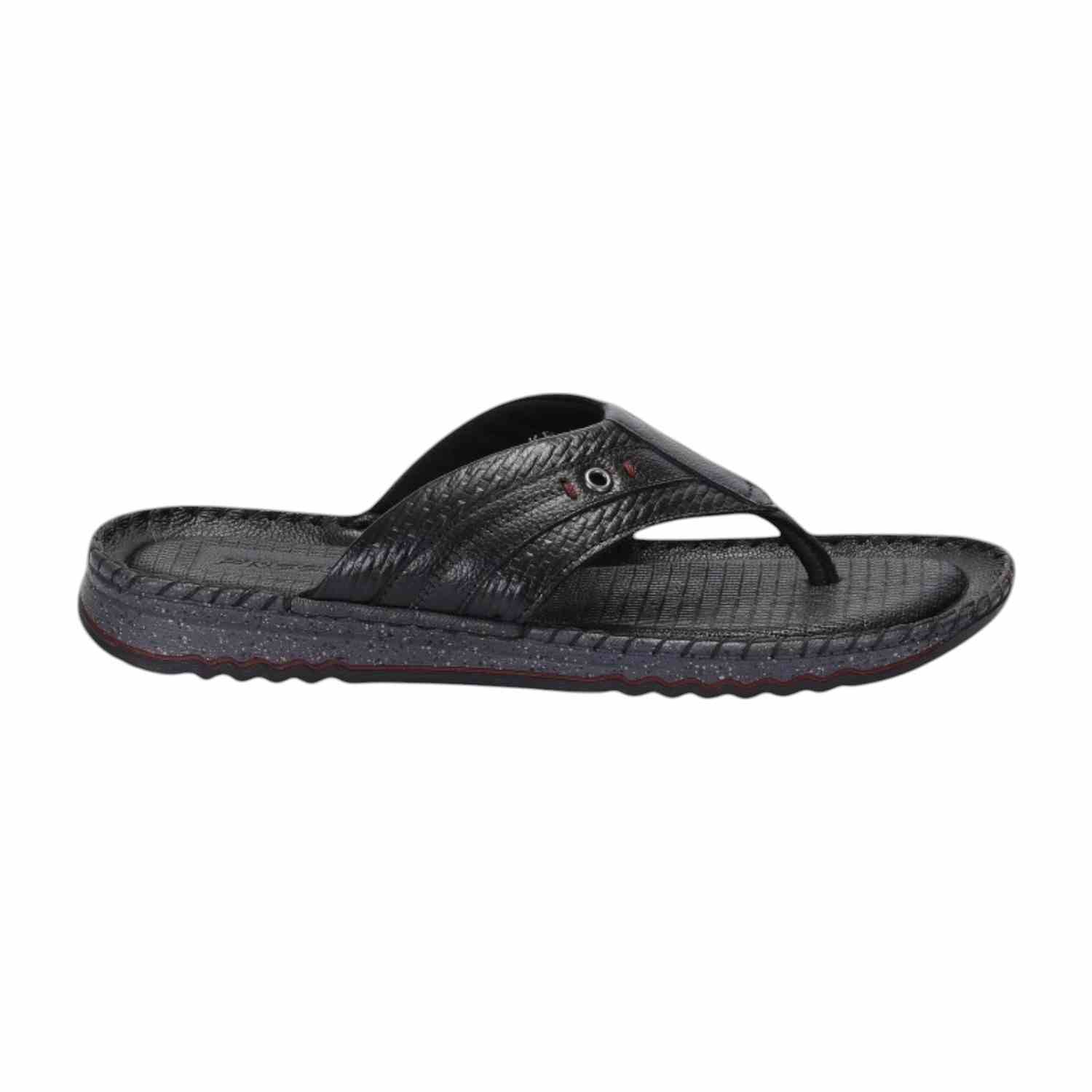 Men Black Comfort Thongs