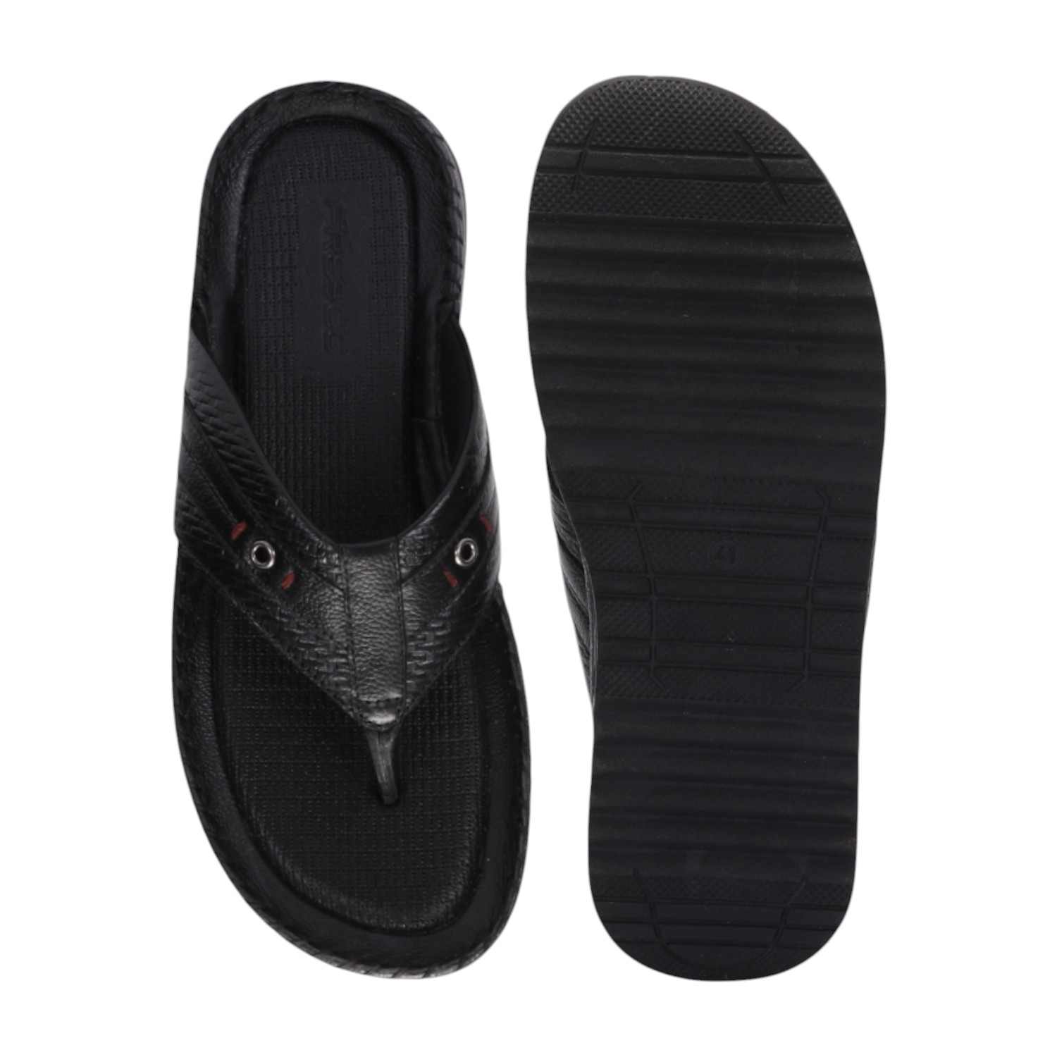 Men Black Comfort Thongs