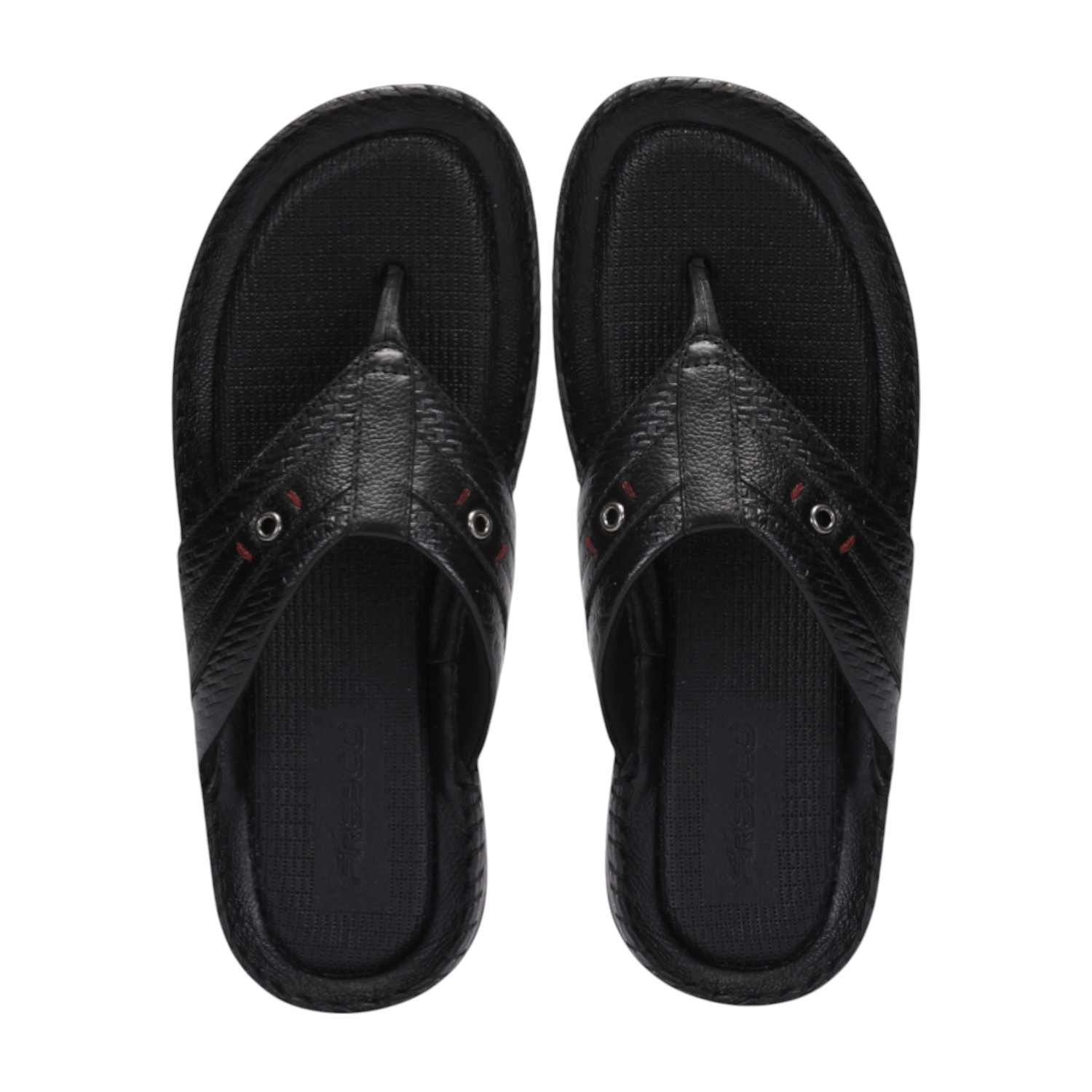Men Black Comfort Thongs