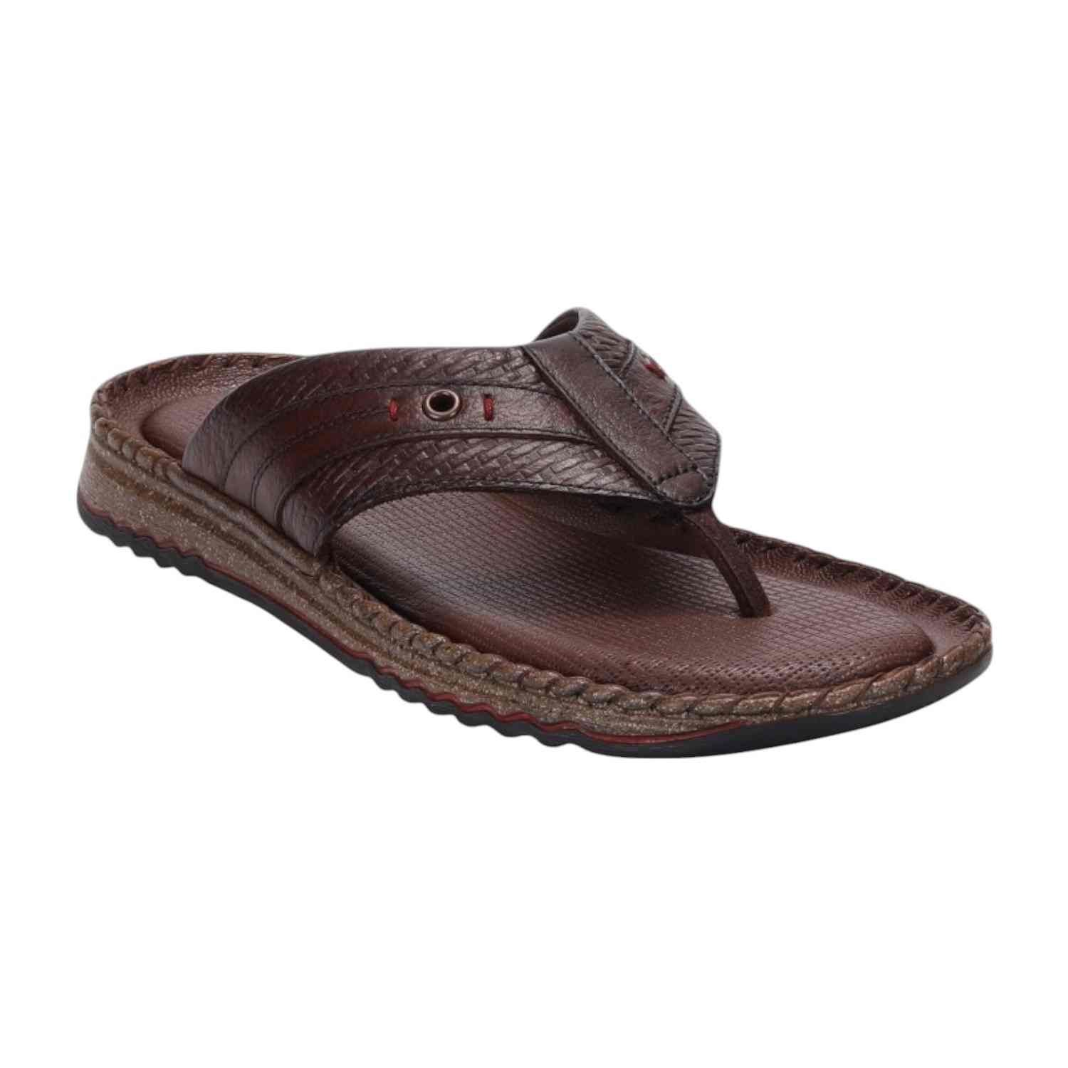 Men Brown Comfort Thongs