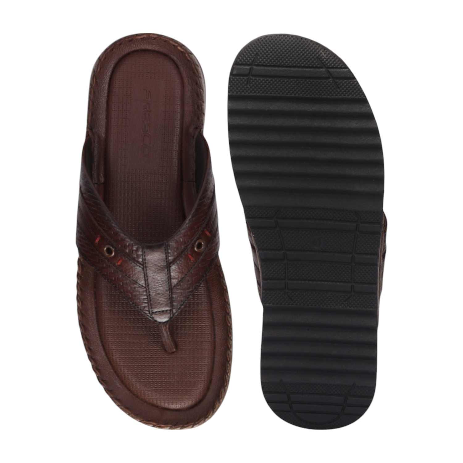 Men Brown Comfort Thongs