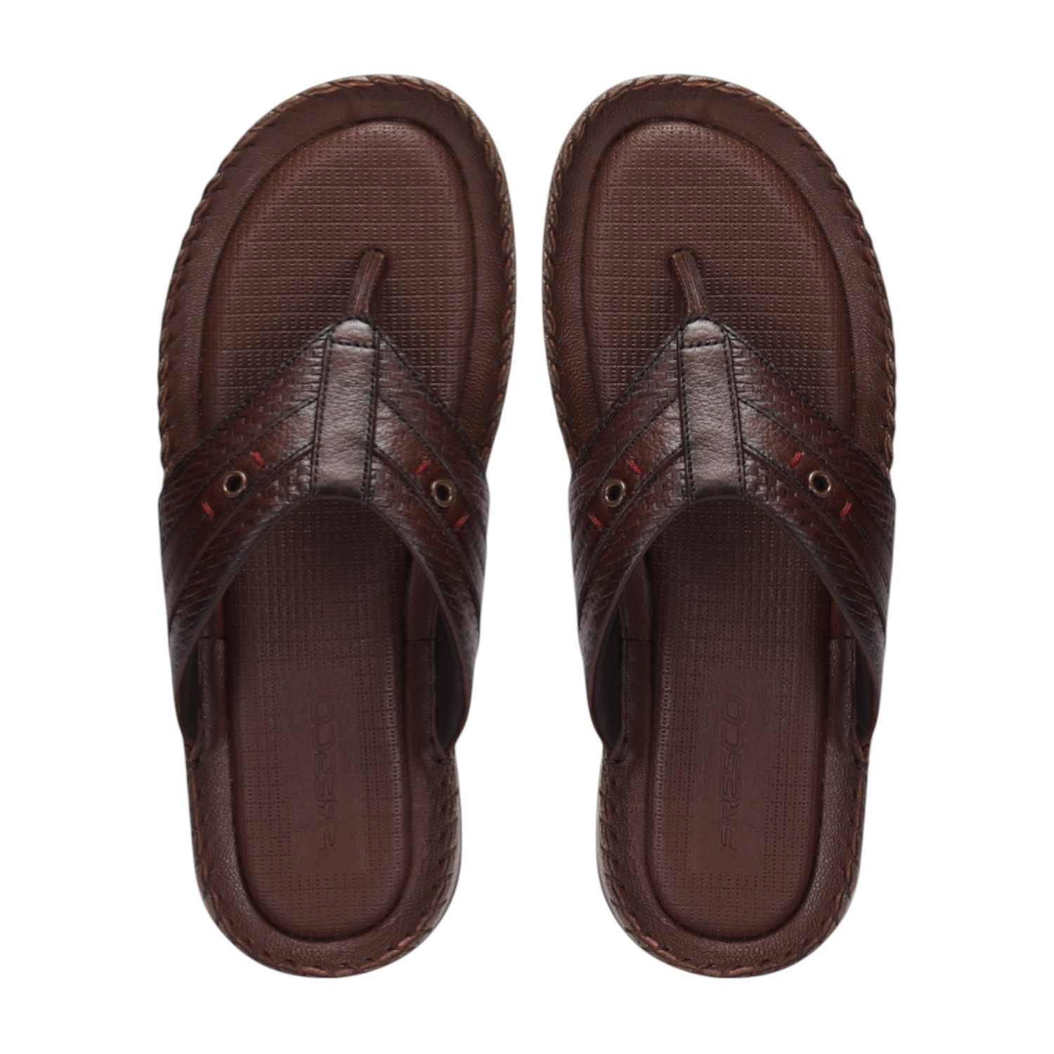 Men Brown Comfort Thongs