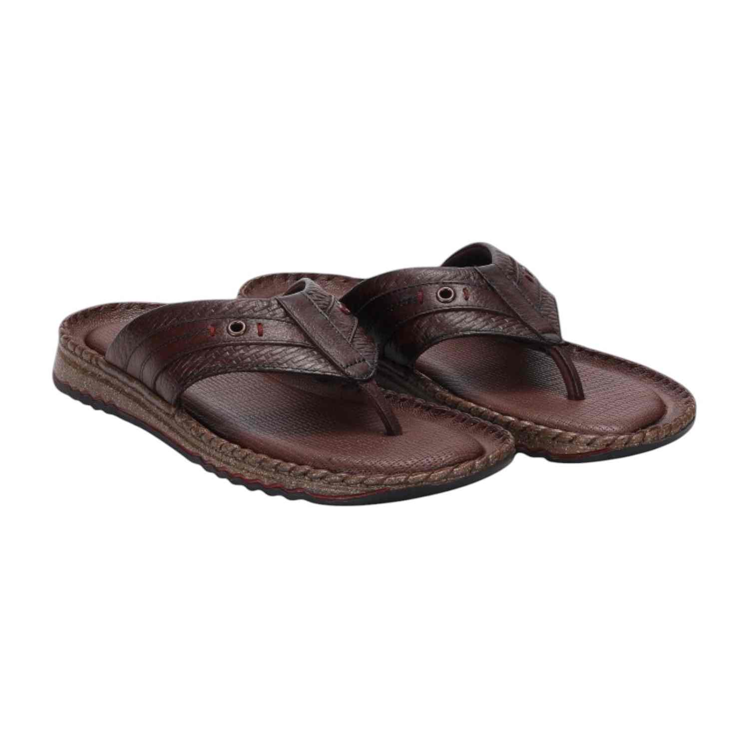 Men Brown Comfort Thongs