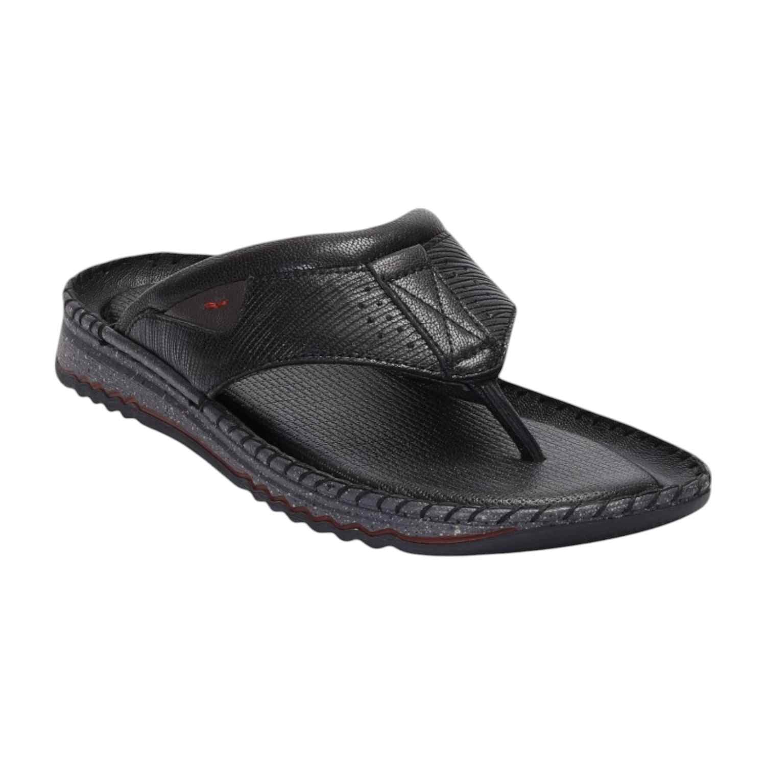 Men Black Comfort Thongs