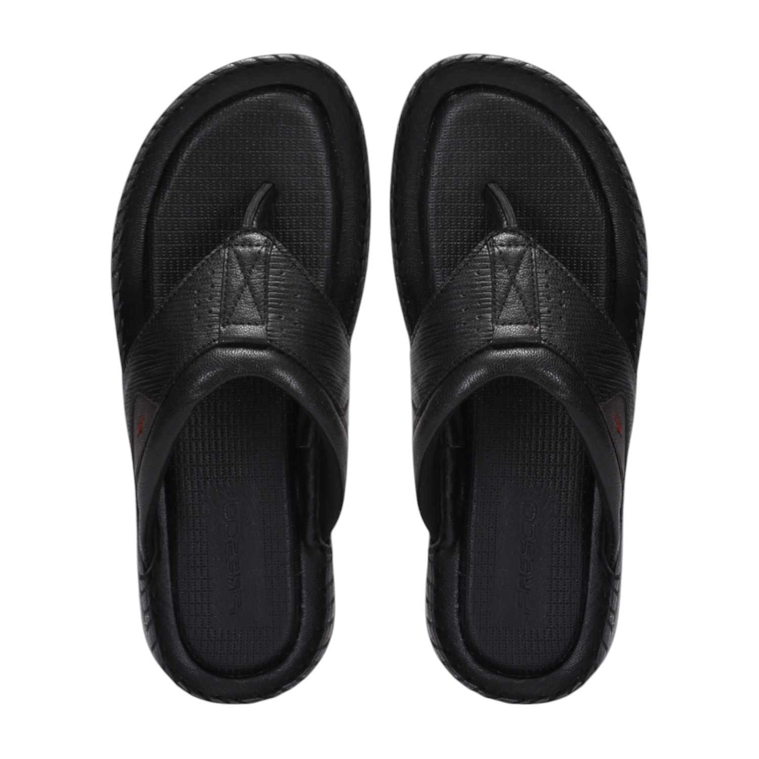 Men Black Comfort Thongs