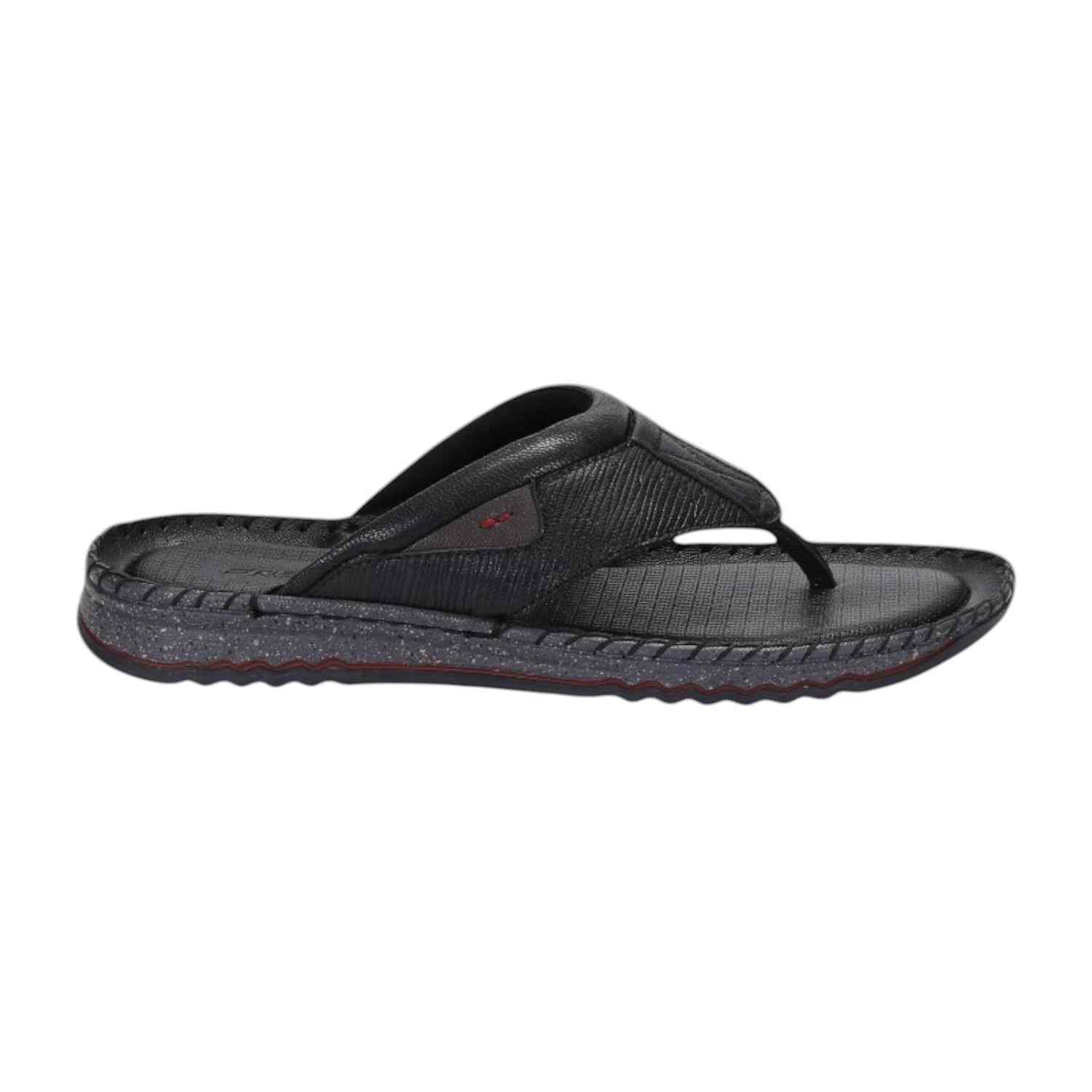 Men Black Comfort Thongs