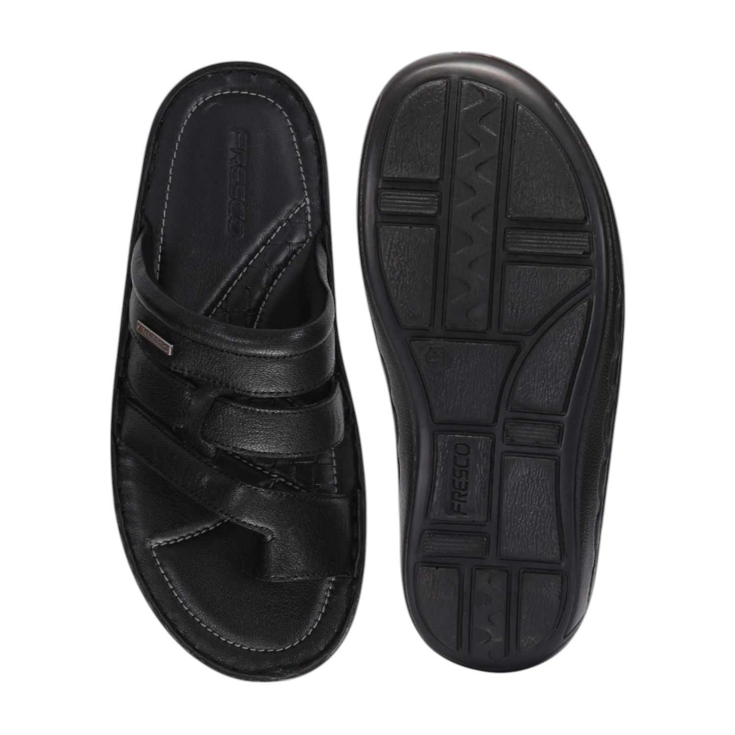 Men Black Comfort Chappal