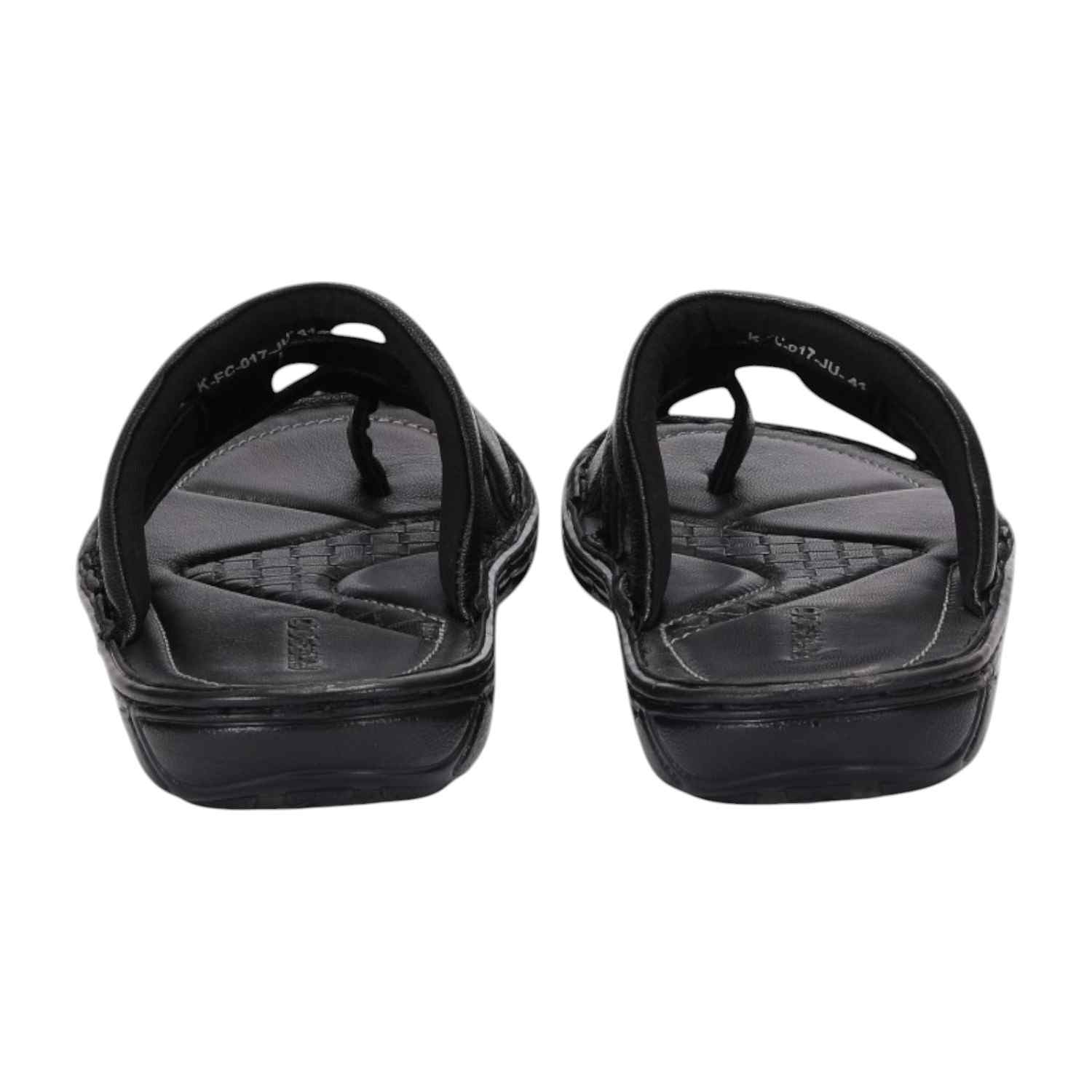 Men Black Comfort Chappal