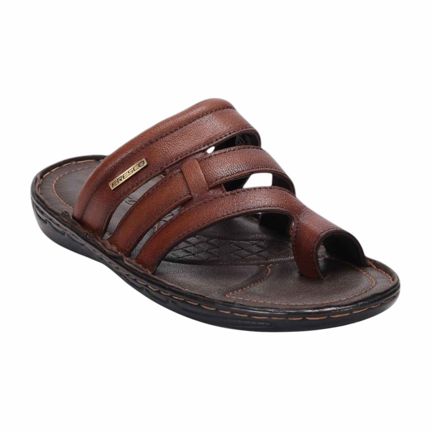 Men Tan Comfort Chappal