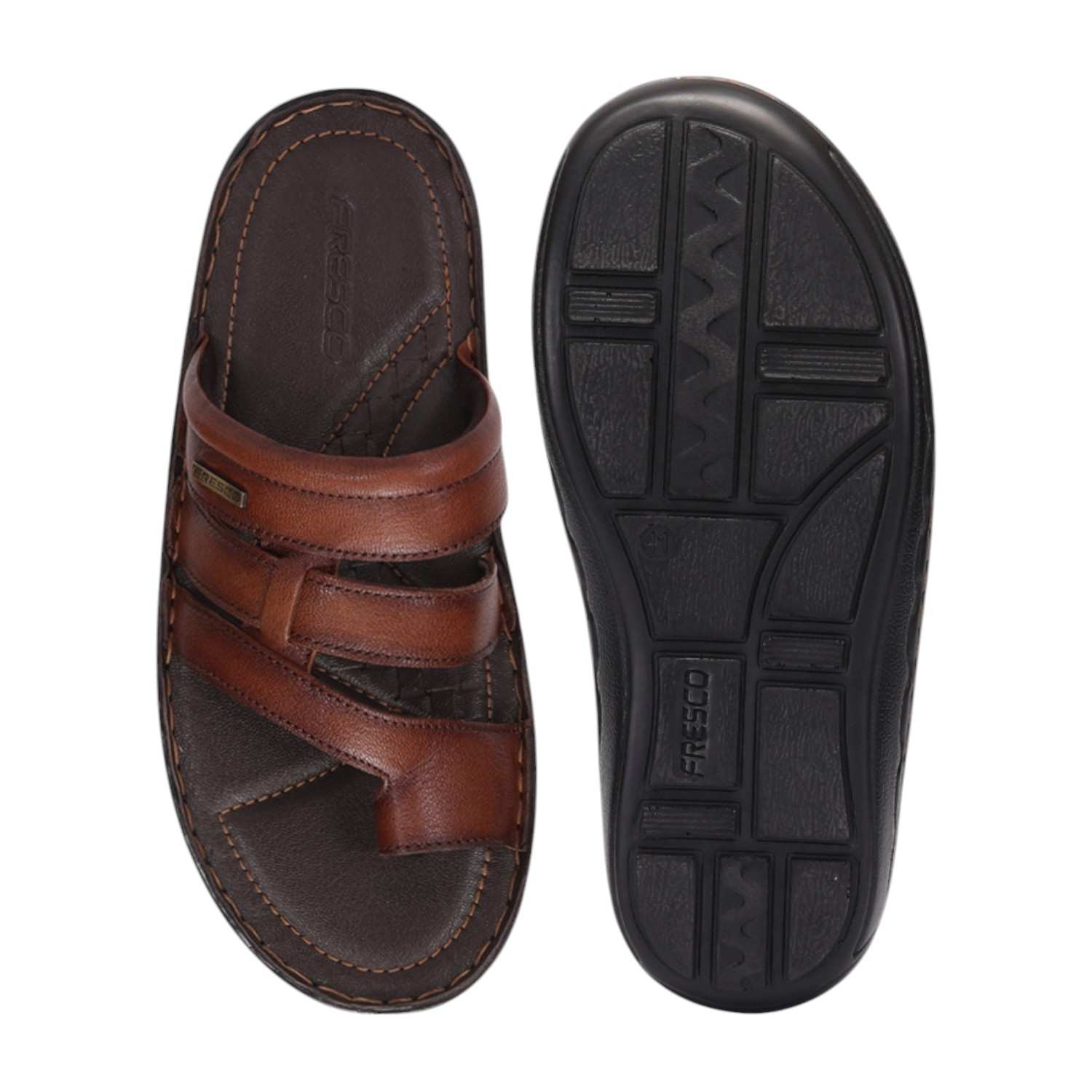 Men Tan Comfort Chappal