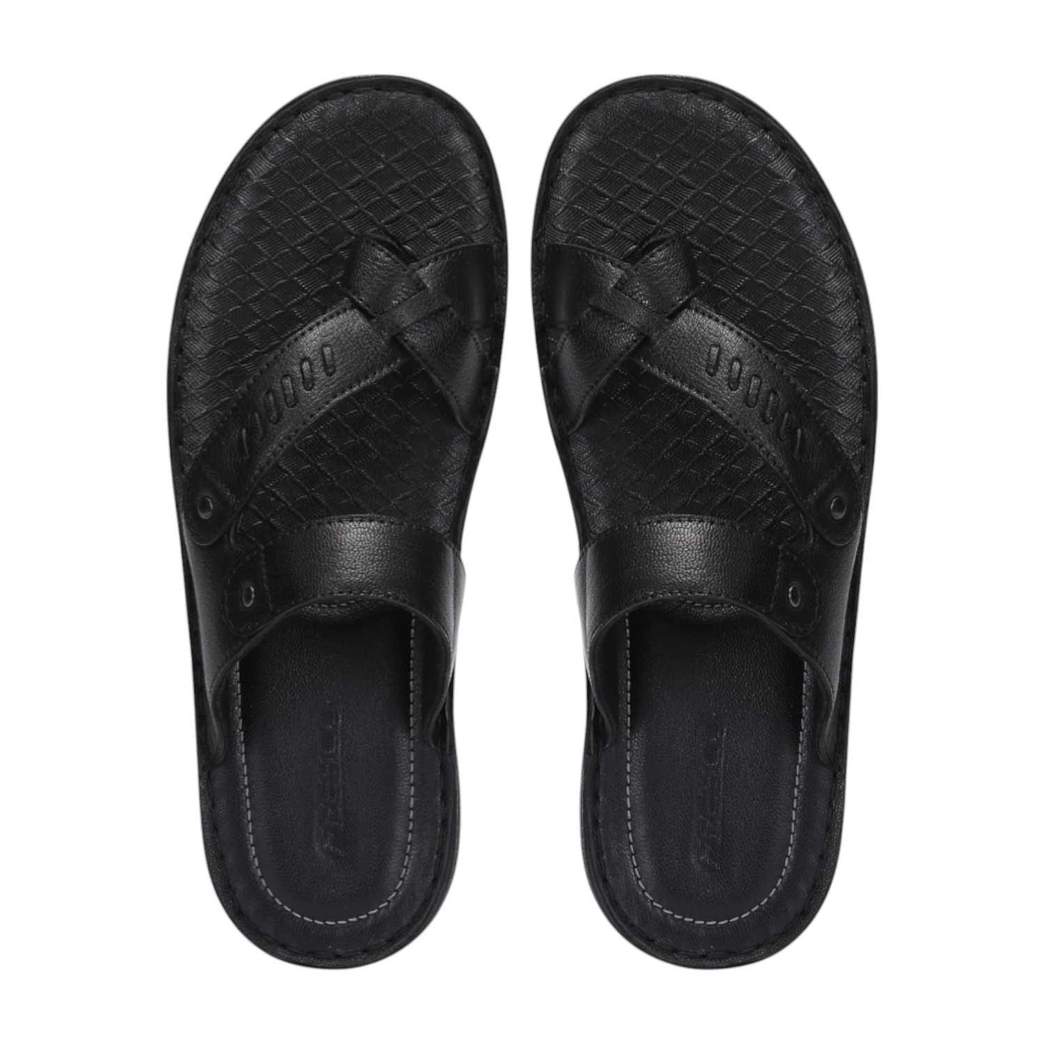 Men Black Comfort Chappal