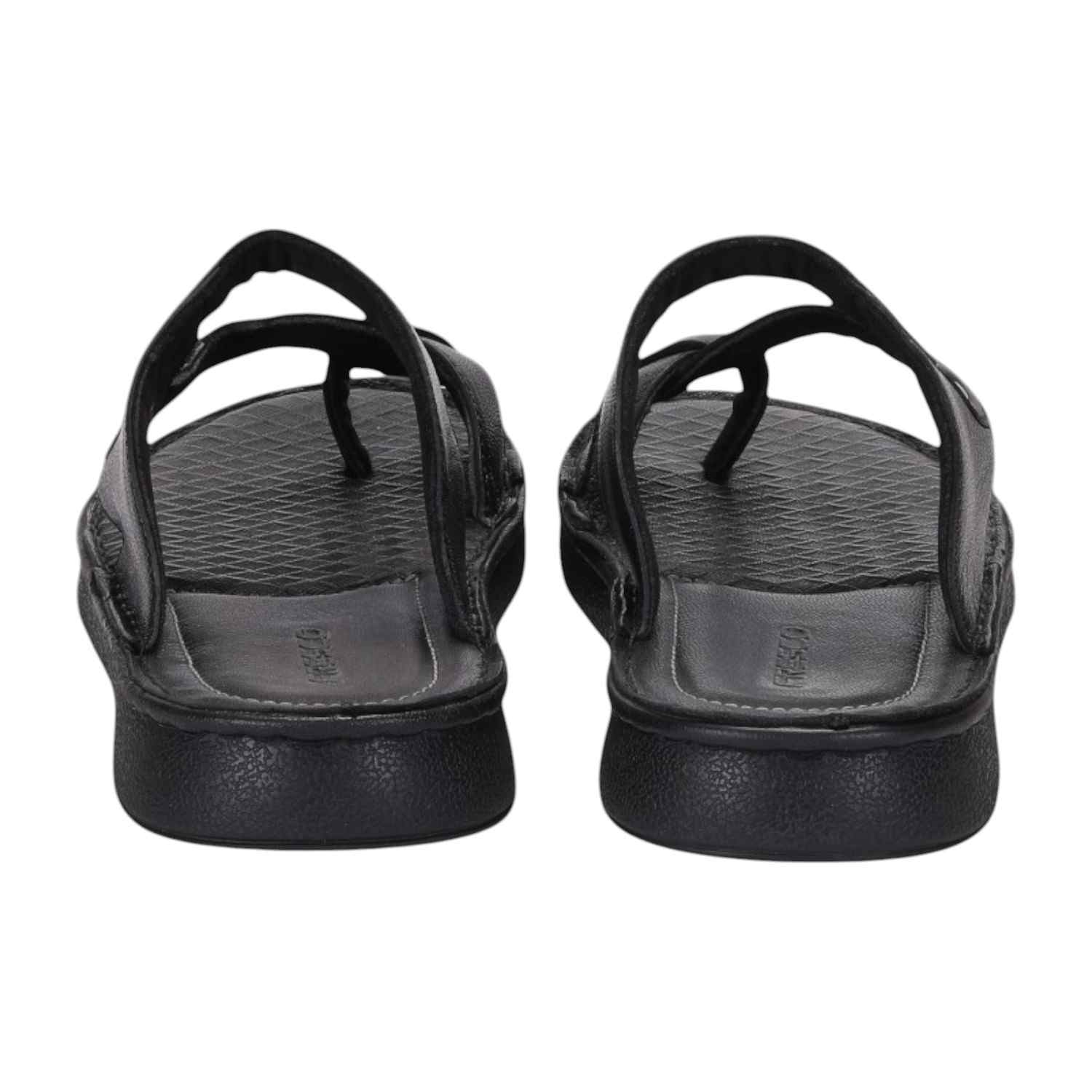 Men Black Comfort Chappal