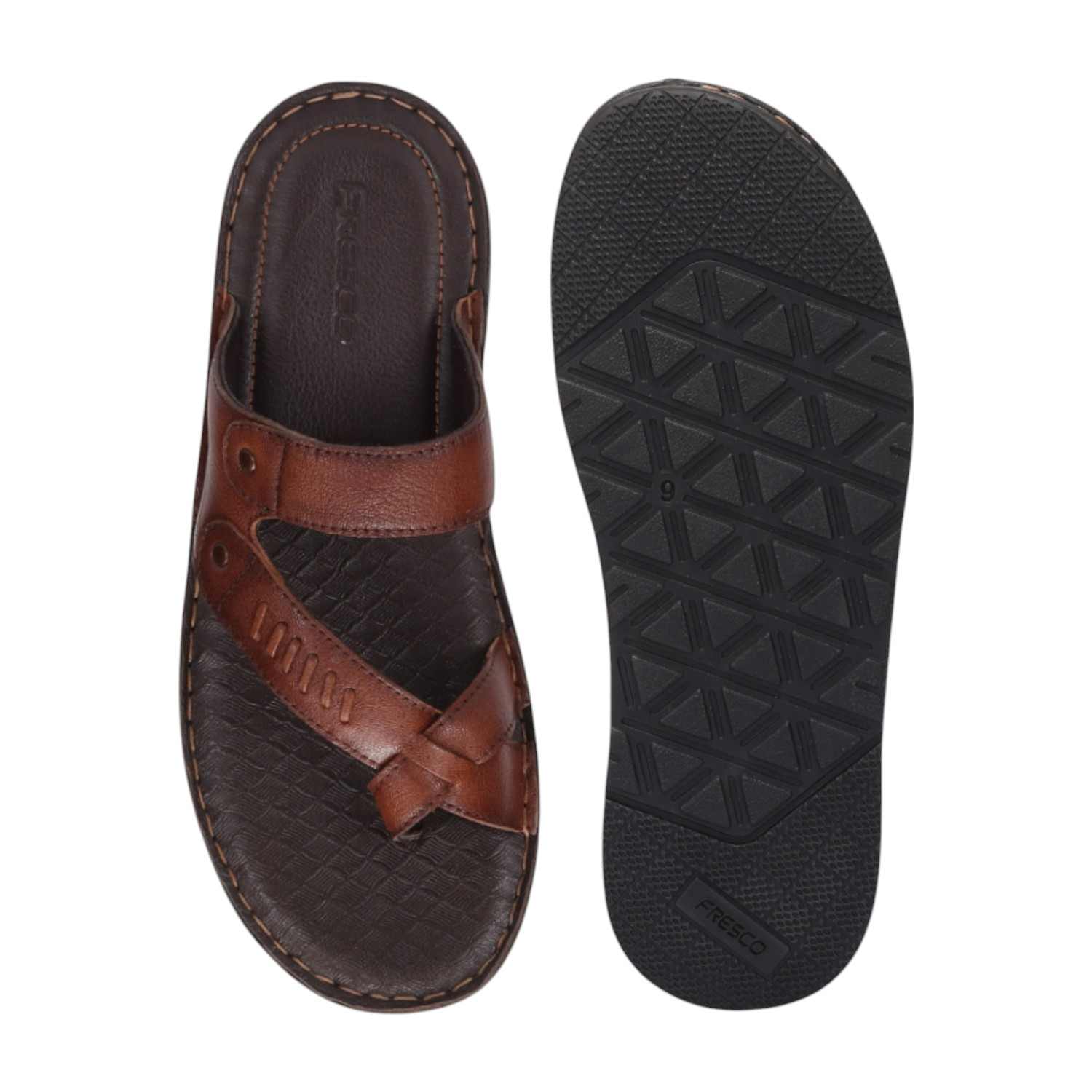 Men Tan Comfort Chappal