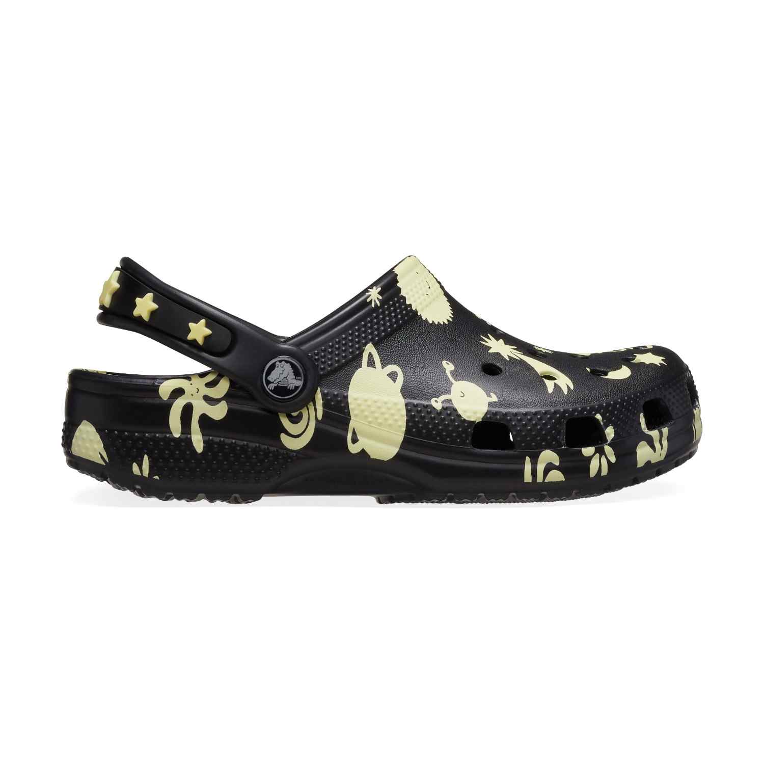 Classic Glow Space Unisex Black Clogs
