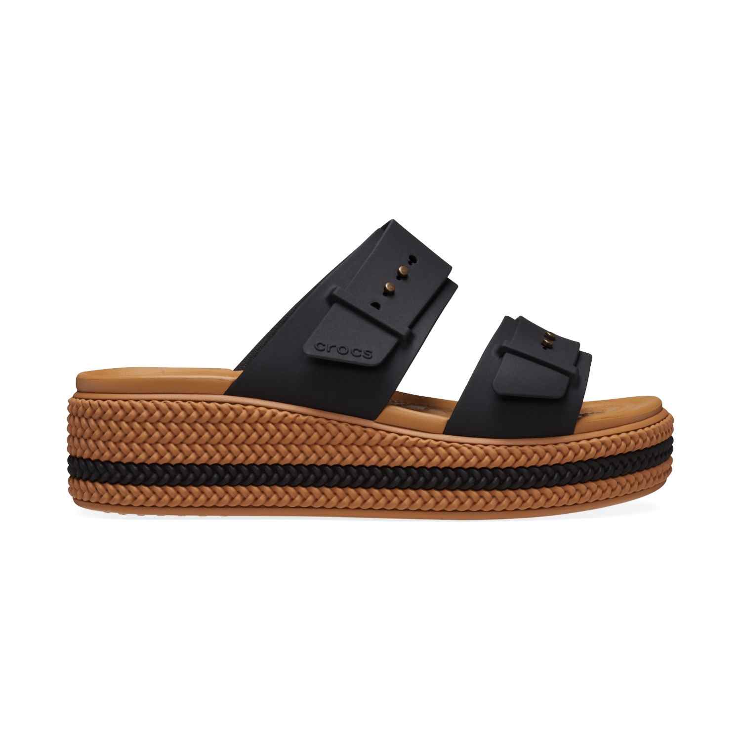 Brooklyn Woven Buckle Black Women Sandal