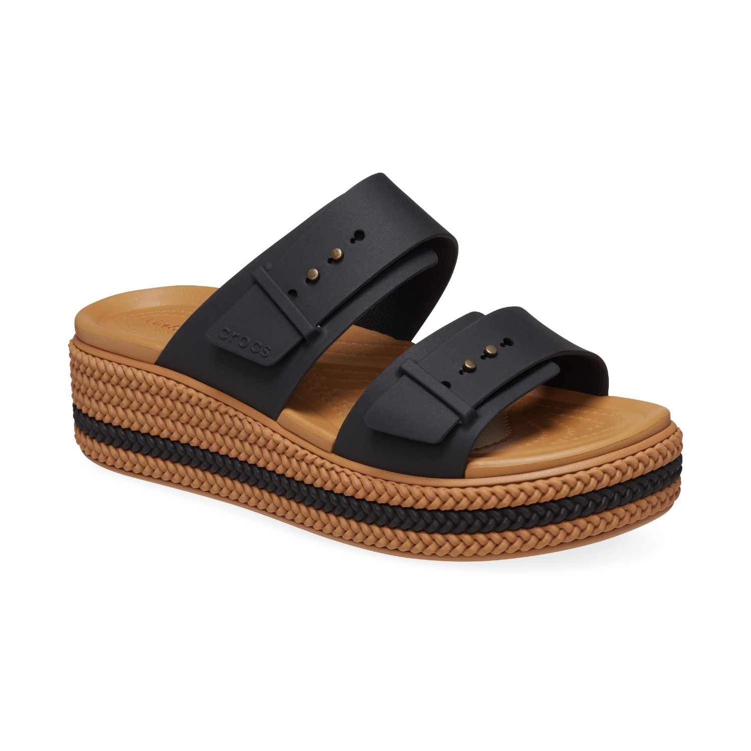 Brooklyn Woven Buckle Black Women Sandal