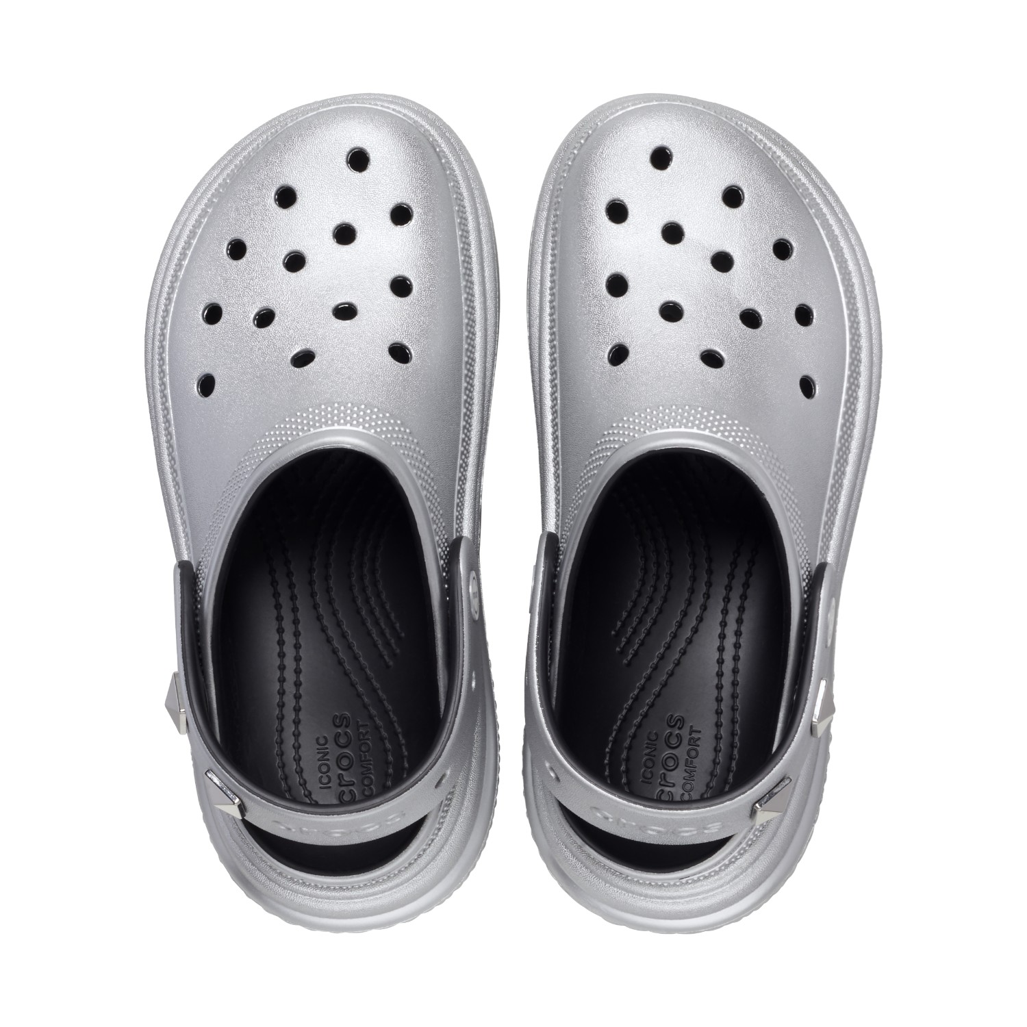 Women Classic Clogs Metallic Silver