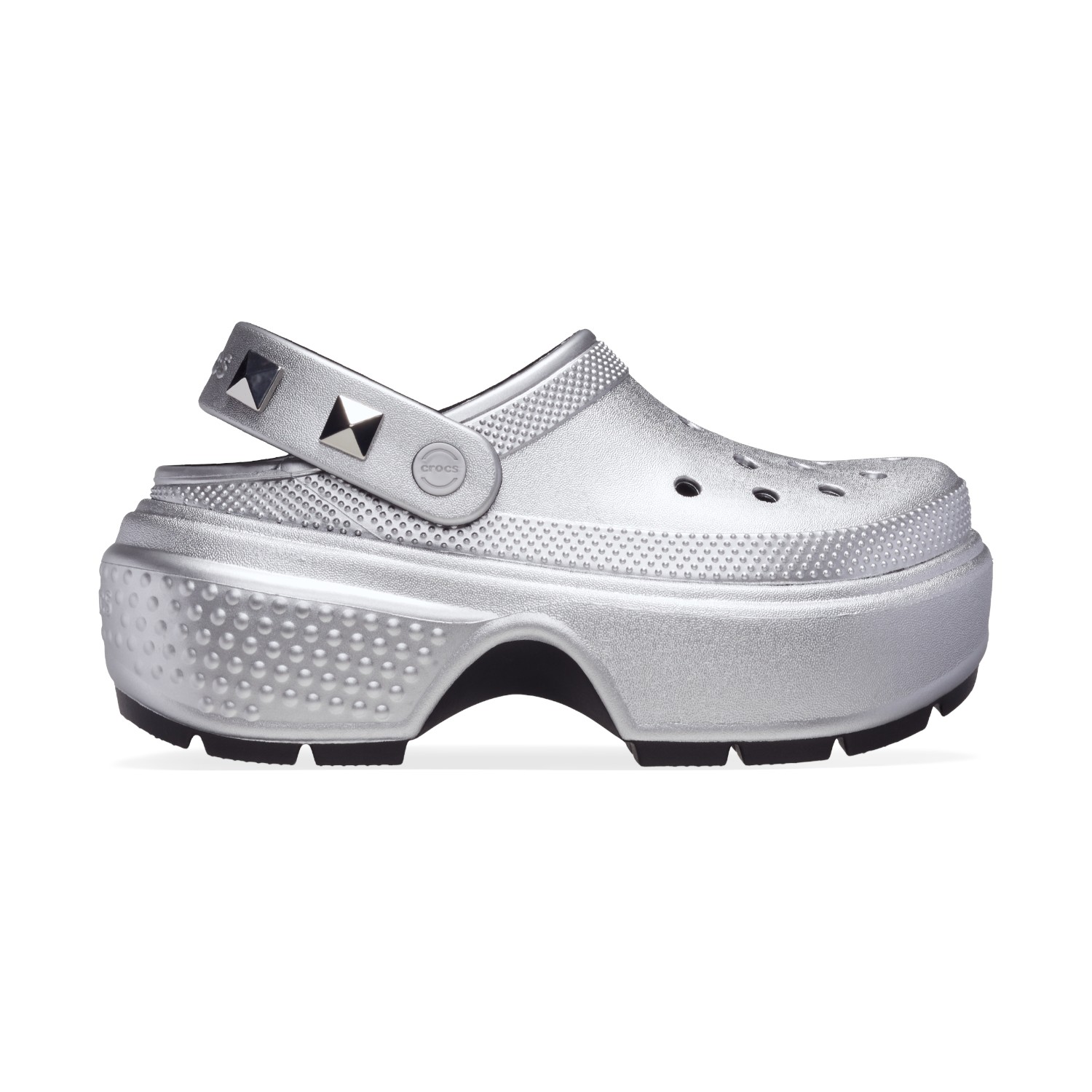 Women Classic Clogs Metallic Silver