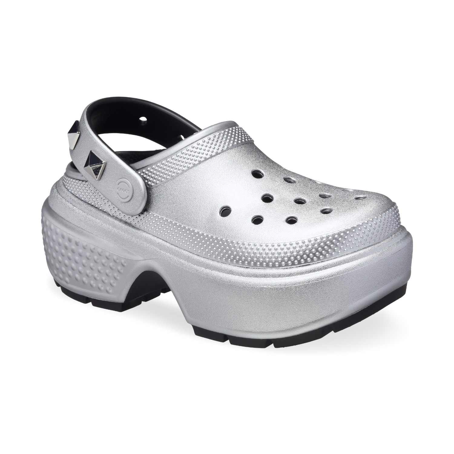 Women Classic Clogs Metallic Silver
