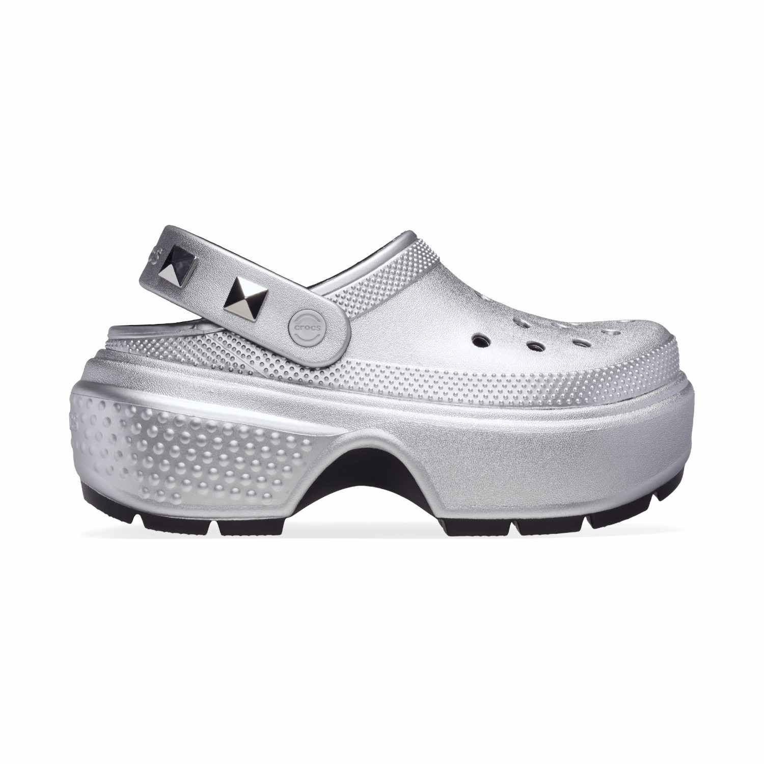 Women Classic Clogs Metallic Silver