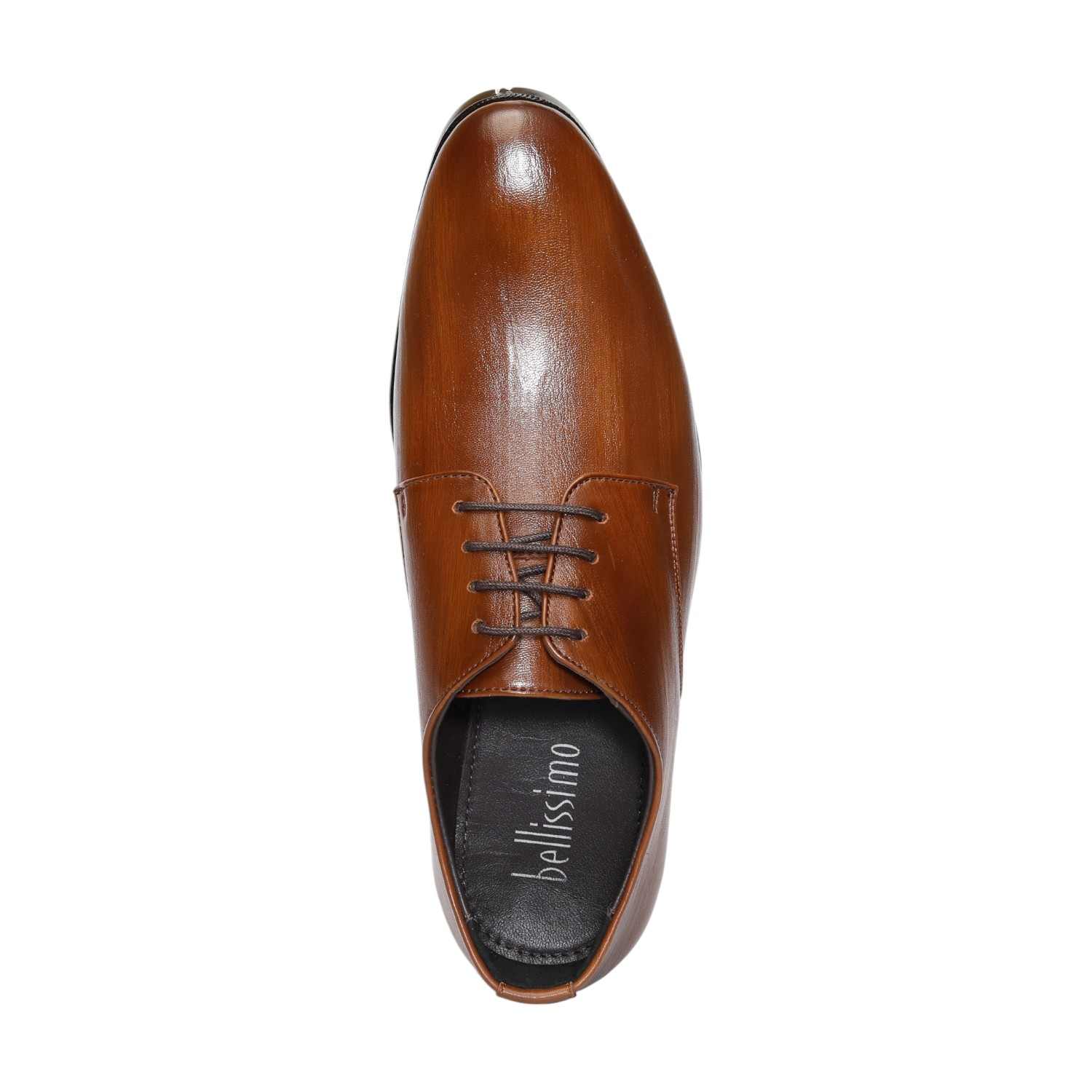 Men Tan Formal Shoes Lace Up