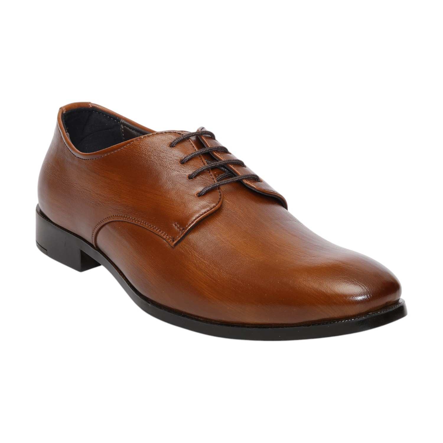 Men Tan Formal Shoes Lace Up