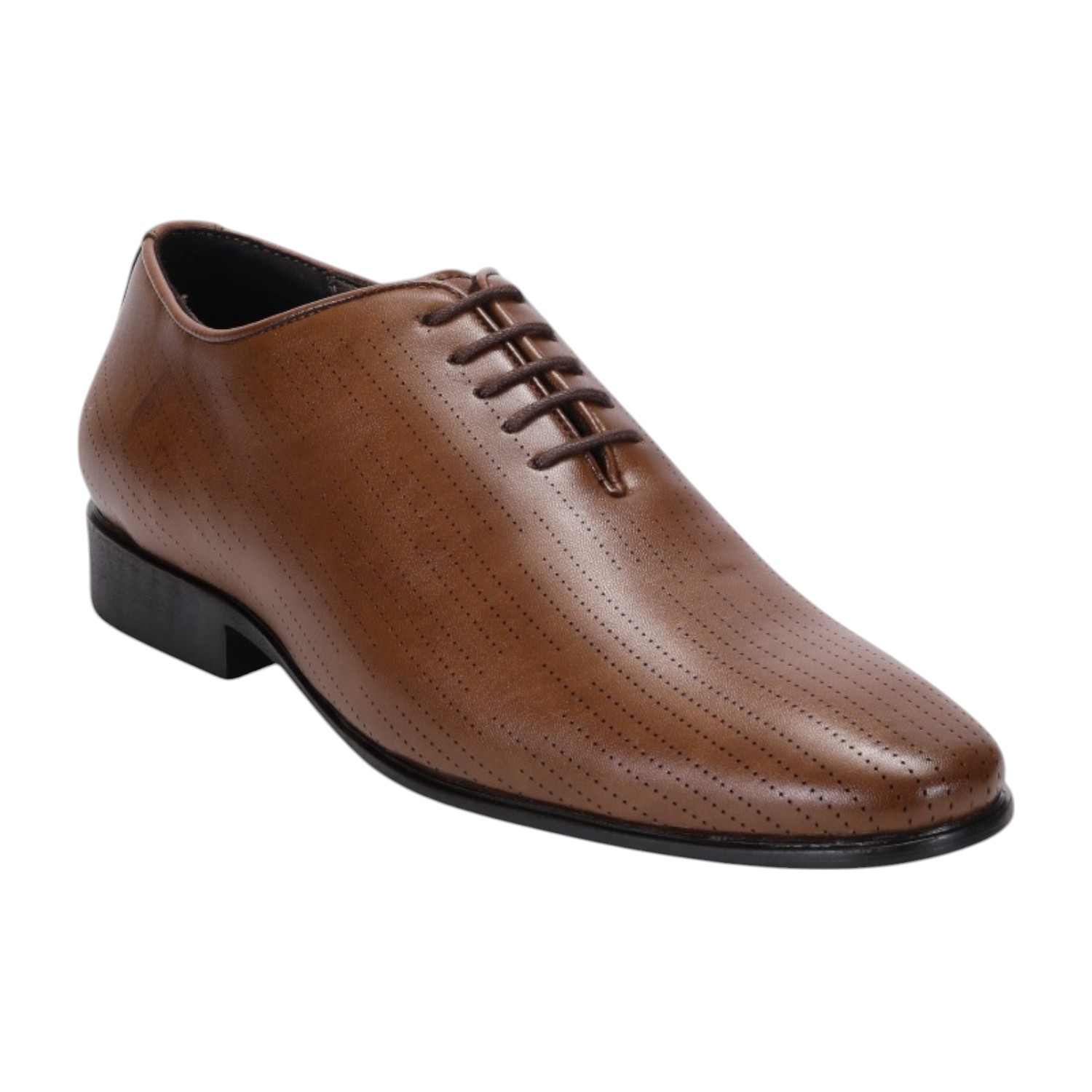 Men Tan Formal Shoes Lace Up