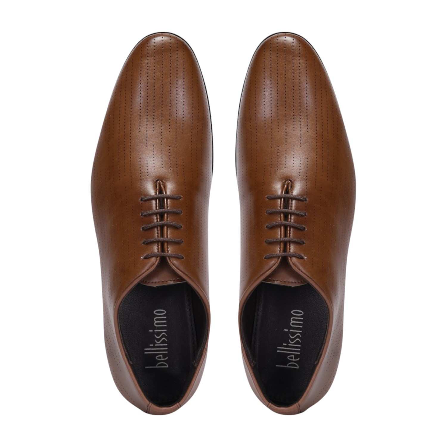 Men Tan Formal Shoes Lace Up