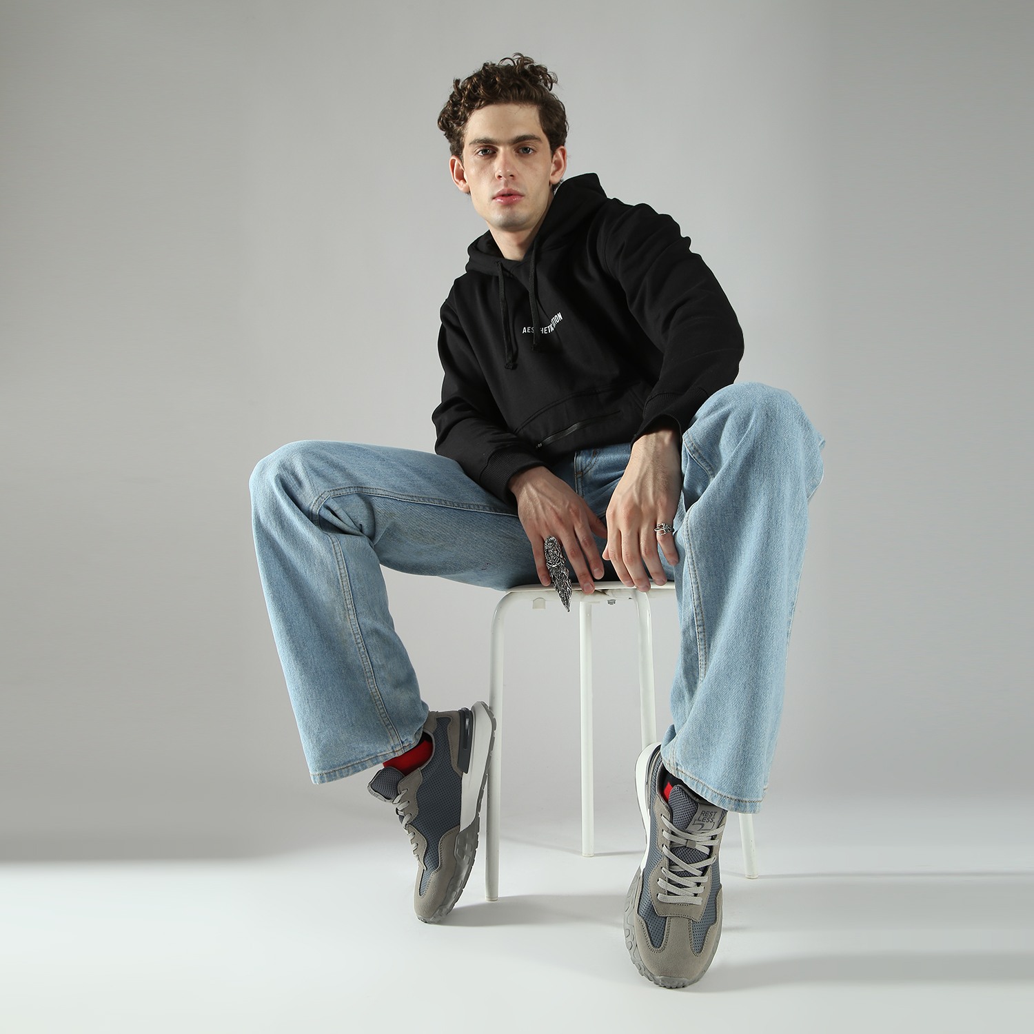 Vinson Men  Grey Casual Sneaker