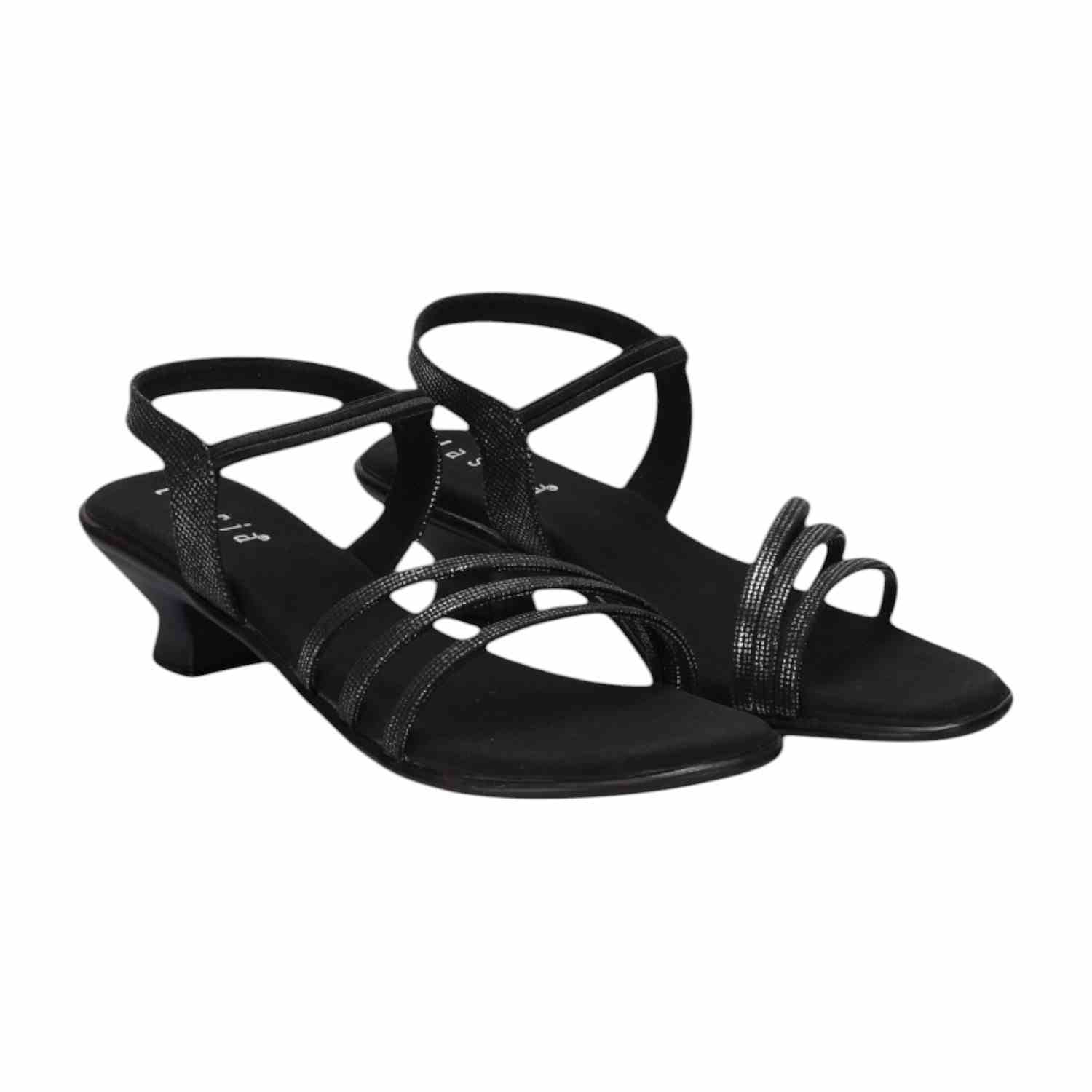 Women Black Casual Flat Sandals