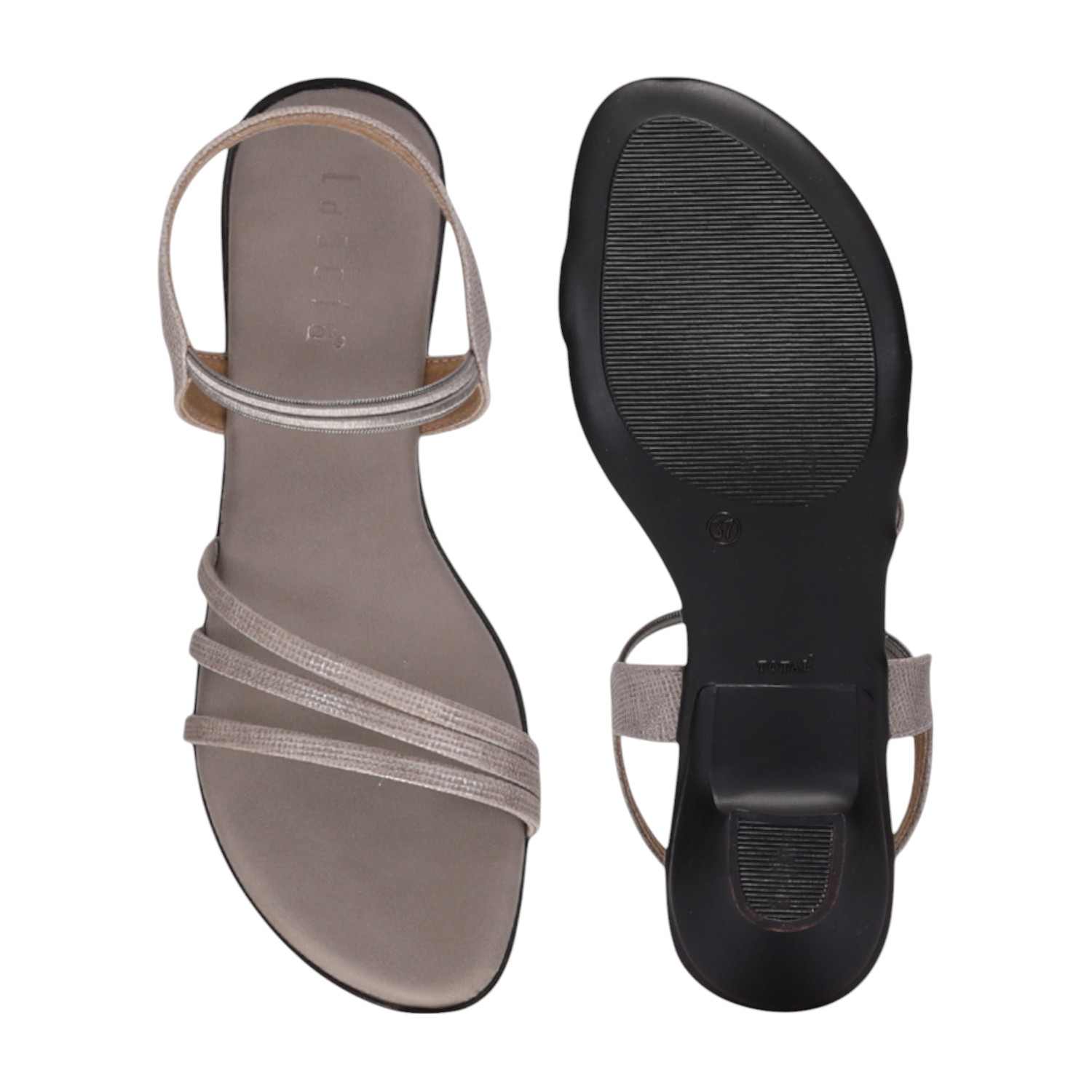 Women Silver Casual Flat Sandals