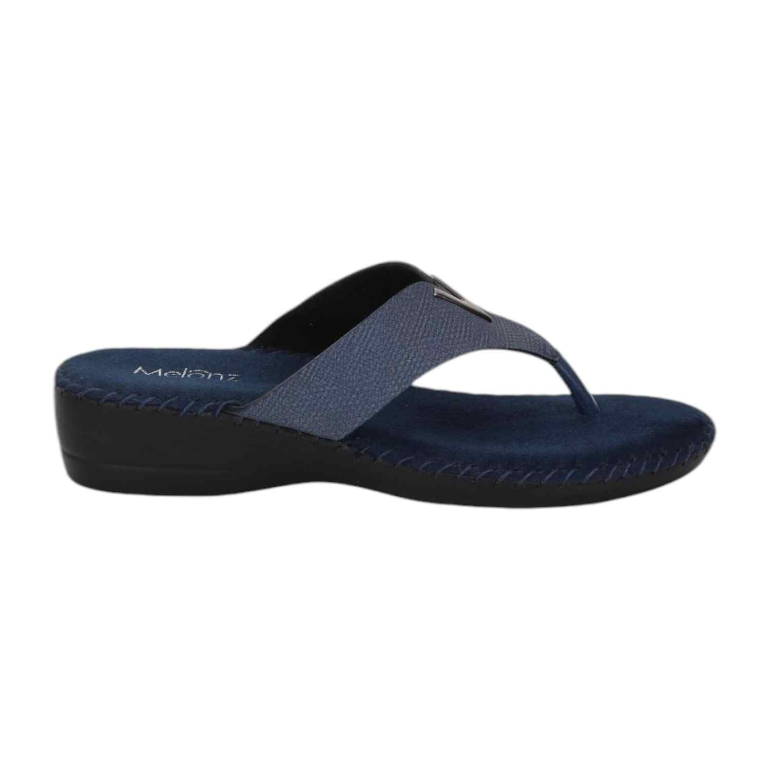 Women Chappal-Thong Blue Casual Flat
