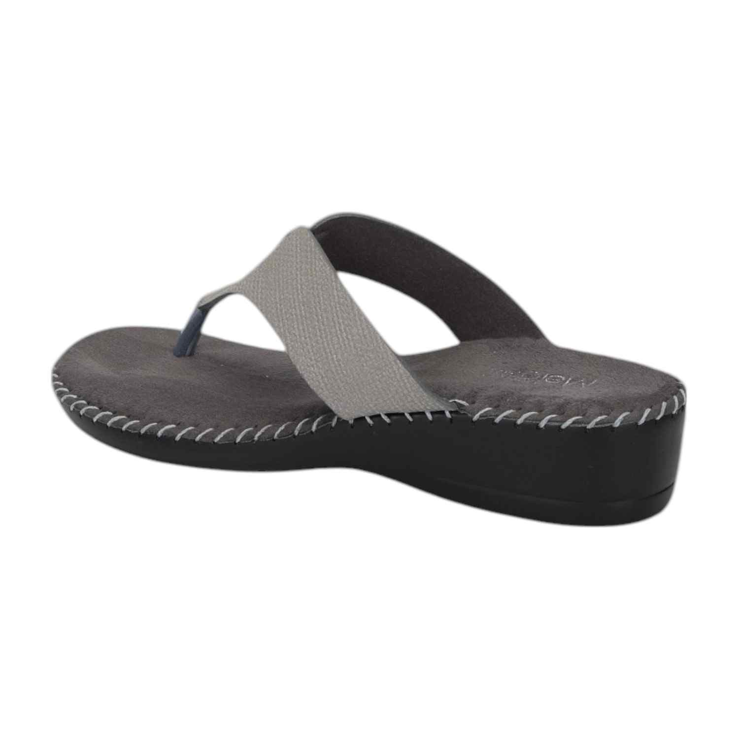 Women Chappal-Thong Gunmetal Casual Flat