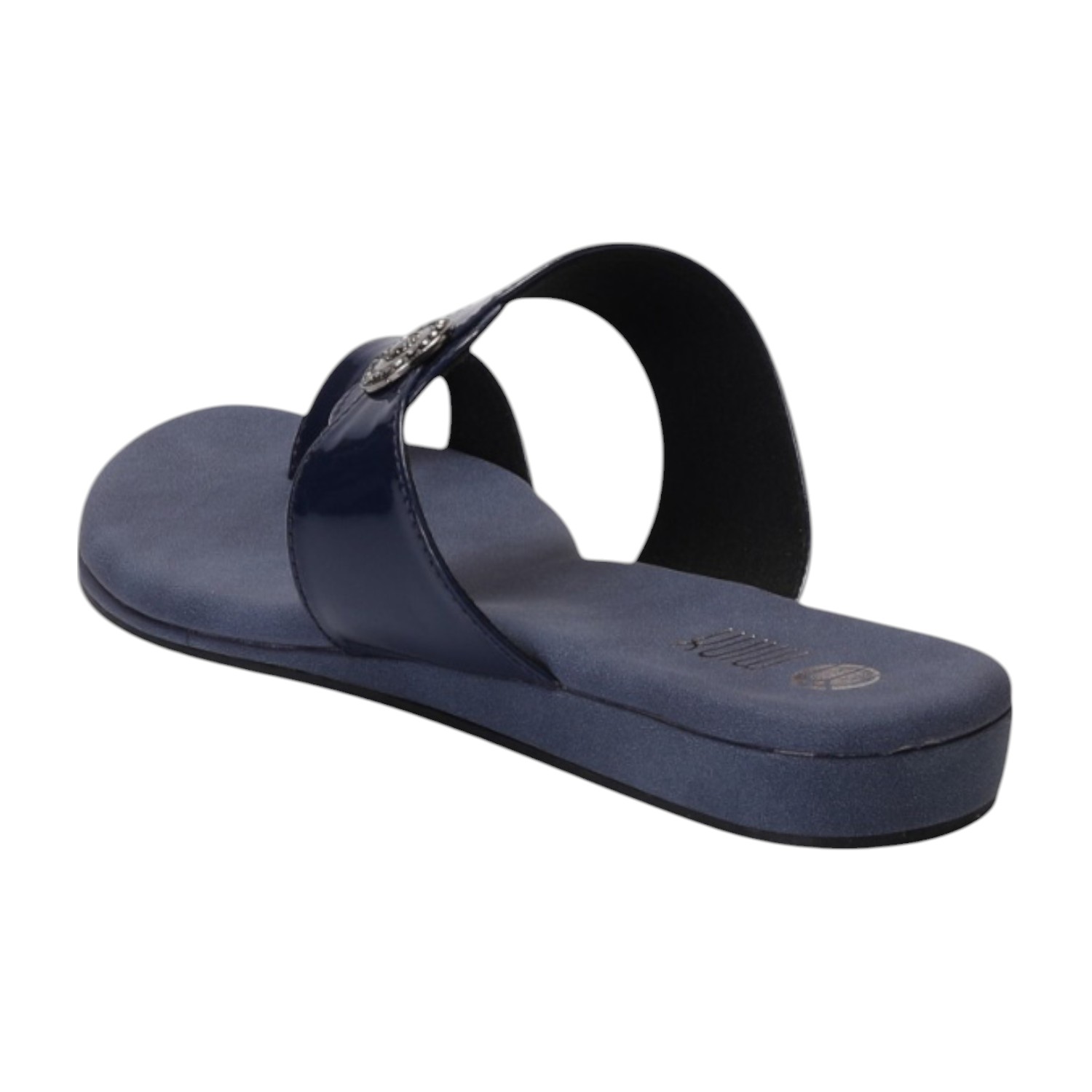 Women Blue Sandal One Toe Casual Flat