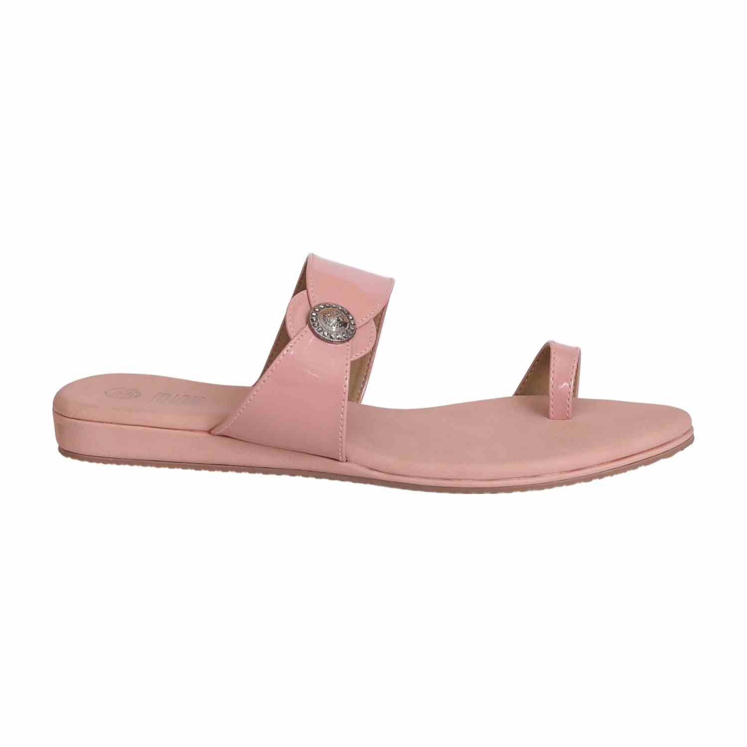 Women Nude Sandal One Toe Casual Flat