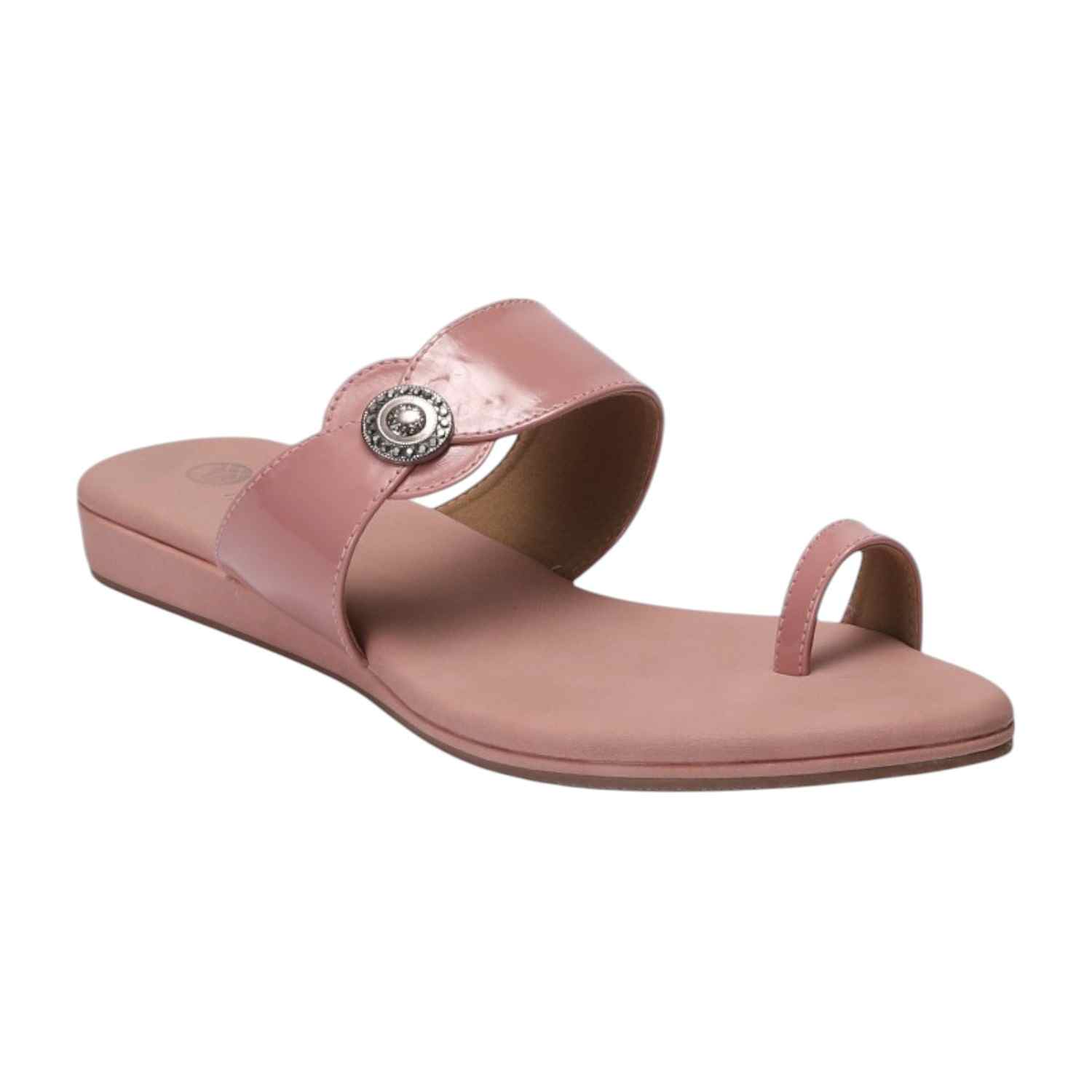Women Nude Sandal One Toe Casual Flat