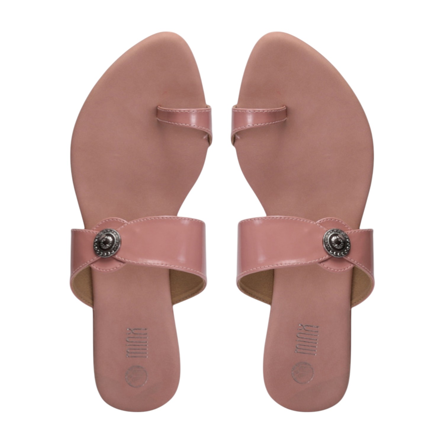 Women Nude Sandal One Toe Casual Flat