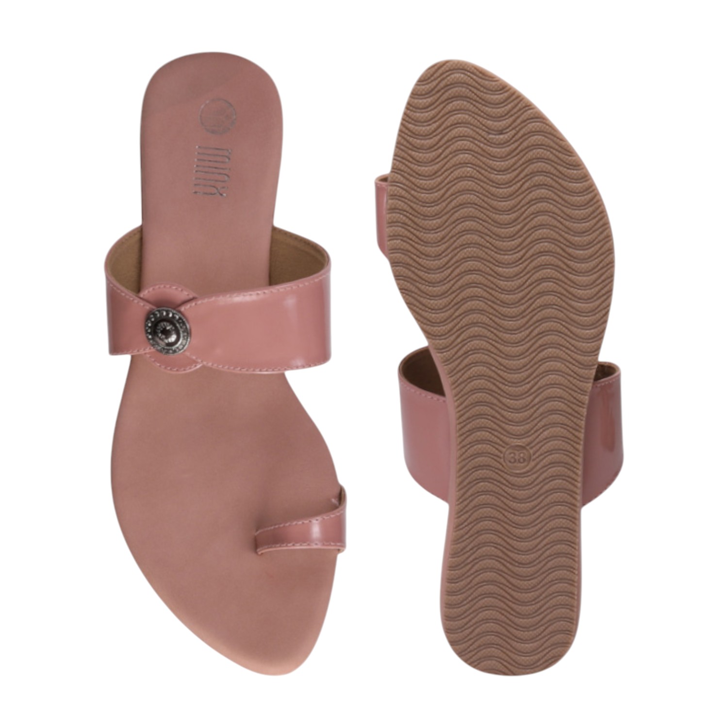 Women Nude Sandal One Toe Casual Flat