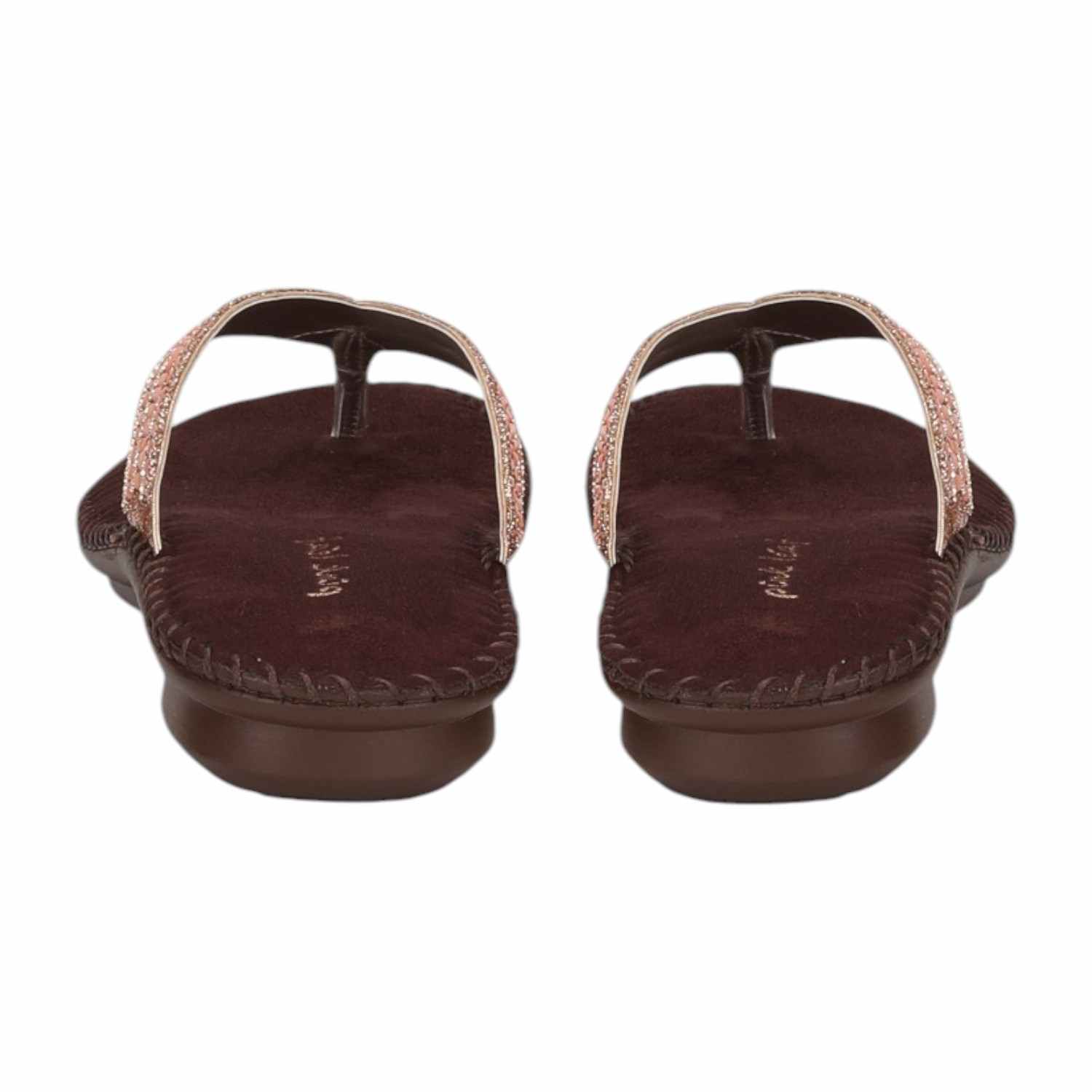 Women Embroided Peach Fashion Flat