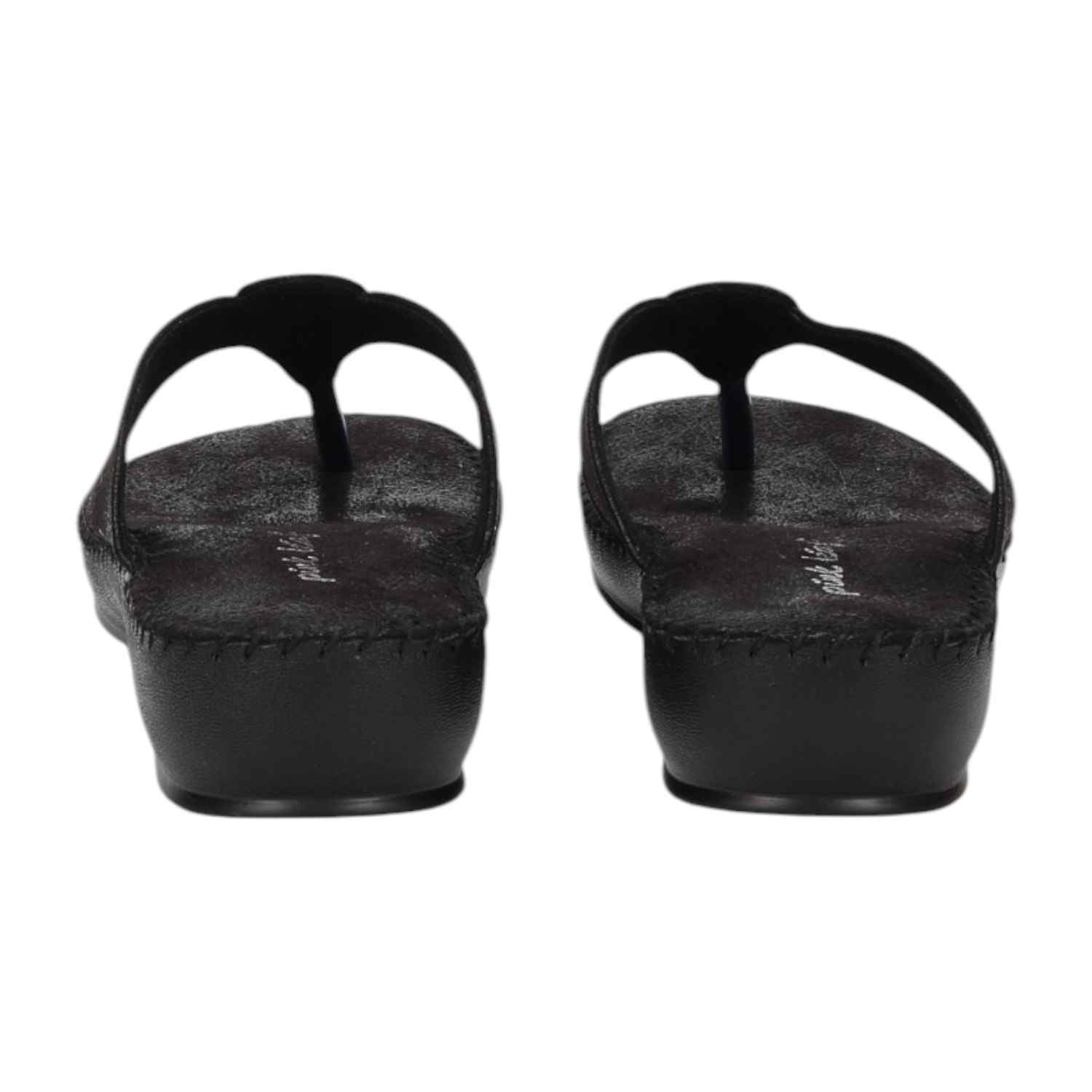 Women Chappal/Thong Black Fashion Flat