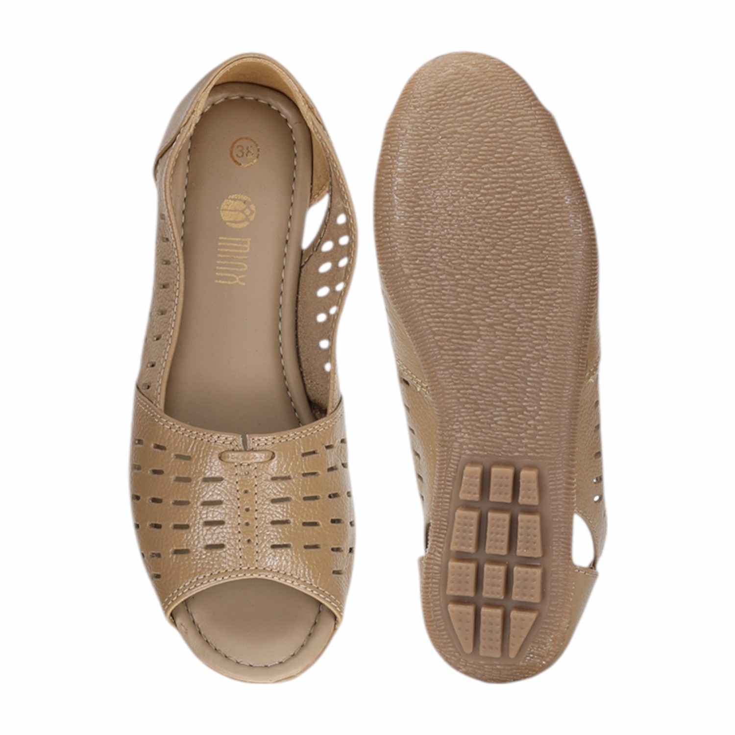 Women Sandals Beige Casual Flat