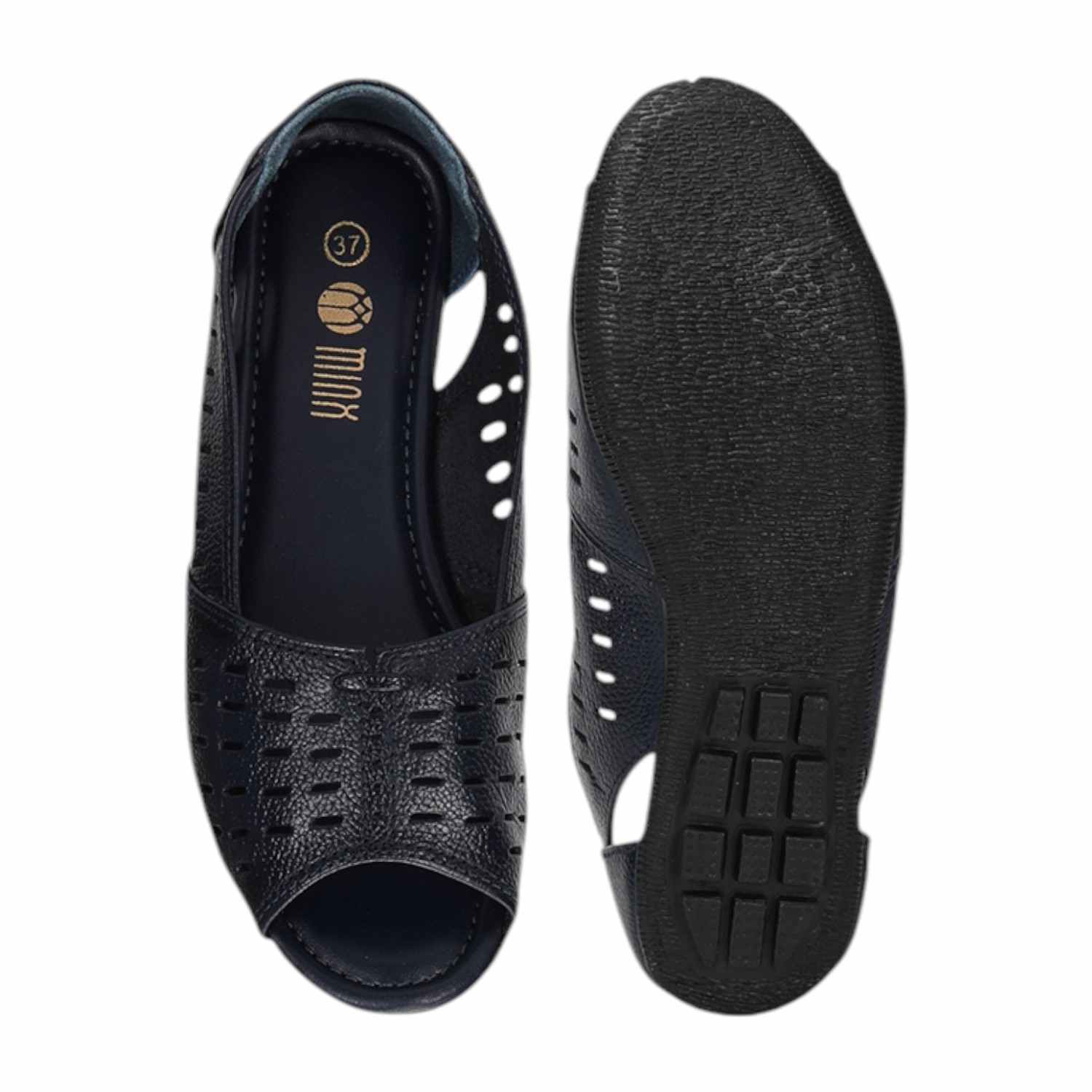 Modern Navy Cutout Flats for women