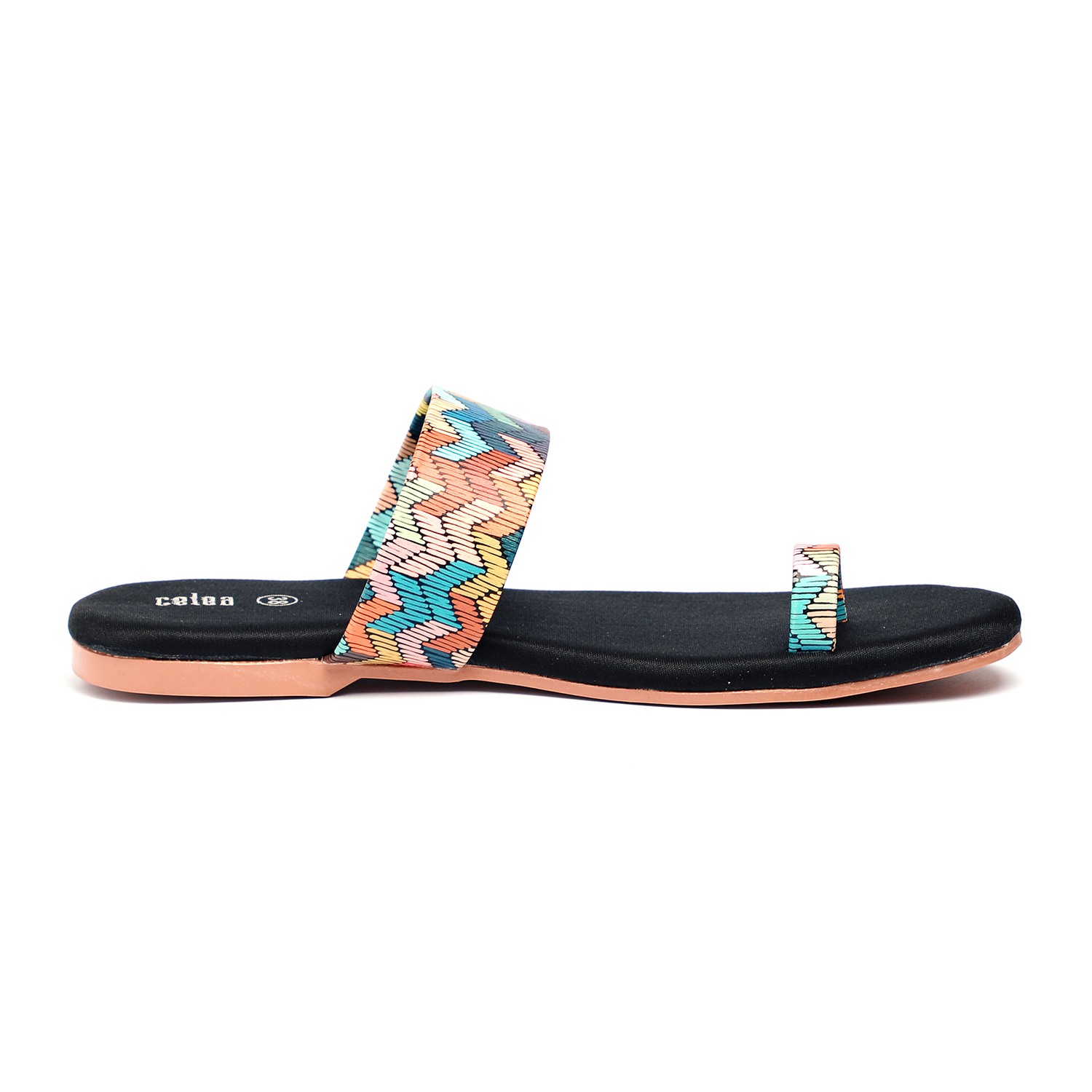 Women Multi Color Toe Ring Casual Flats