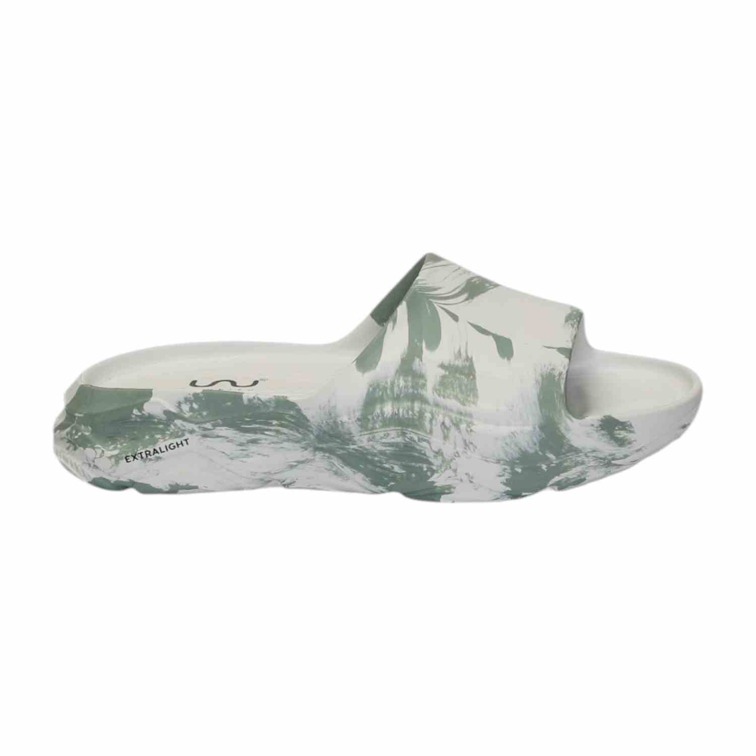 Women Slides-Flip White Mint Green Slip On