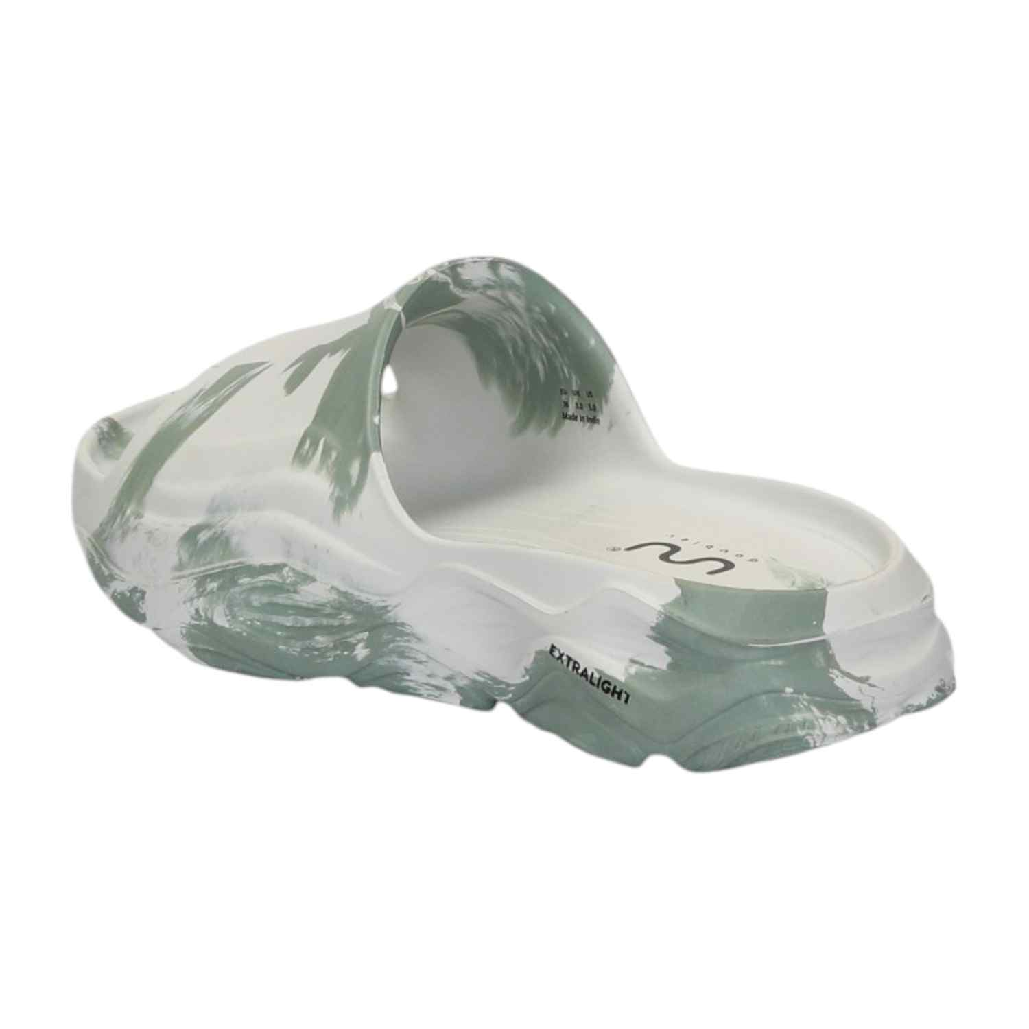 Women Slides-Flip White Mint Green Slip On