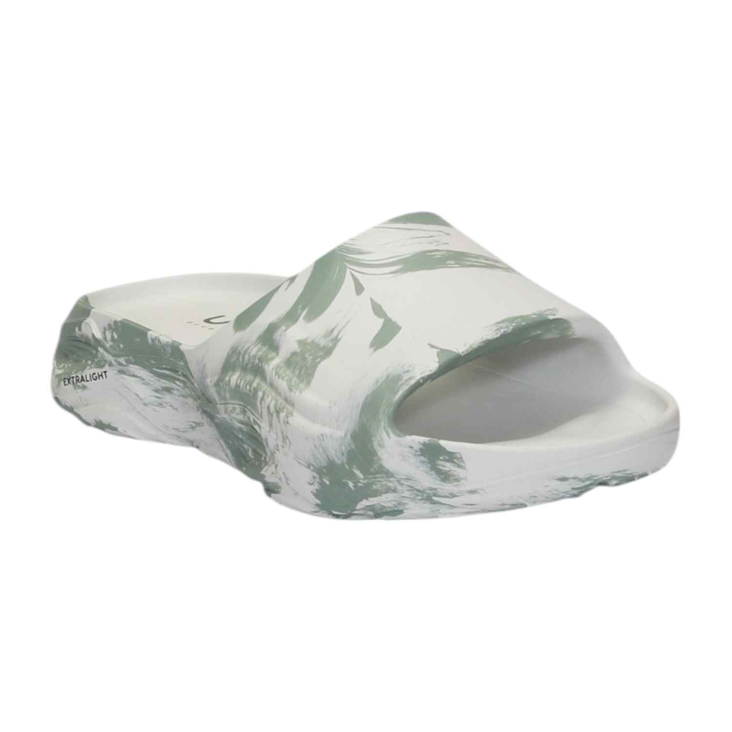 Women Slides-Flip White Mint Green Slip On