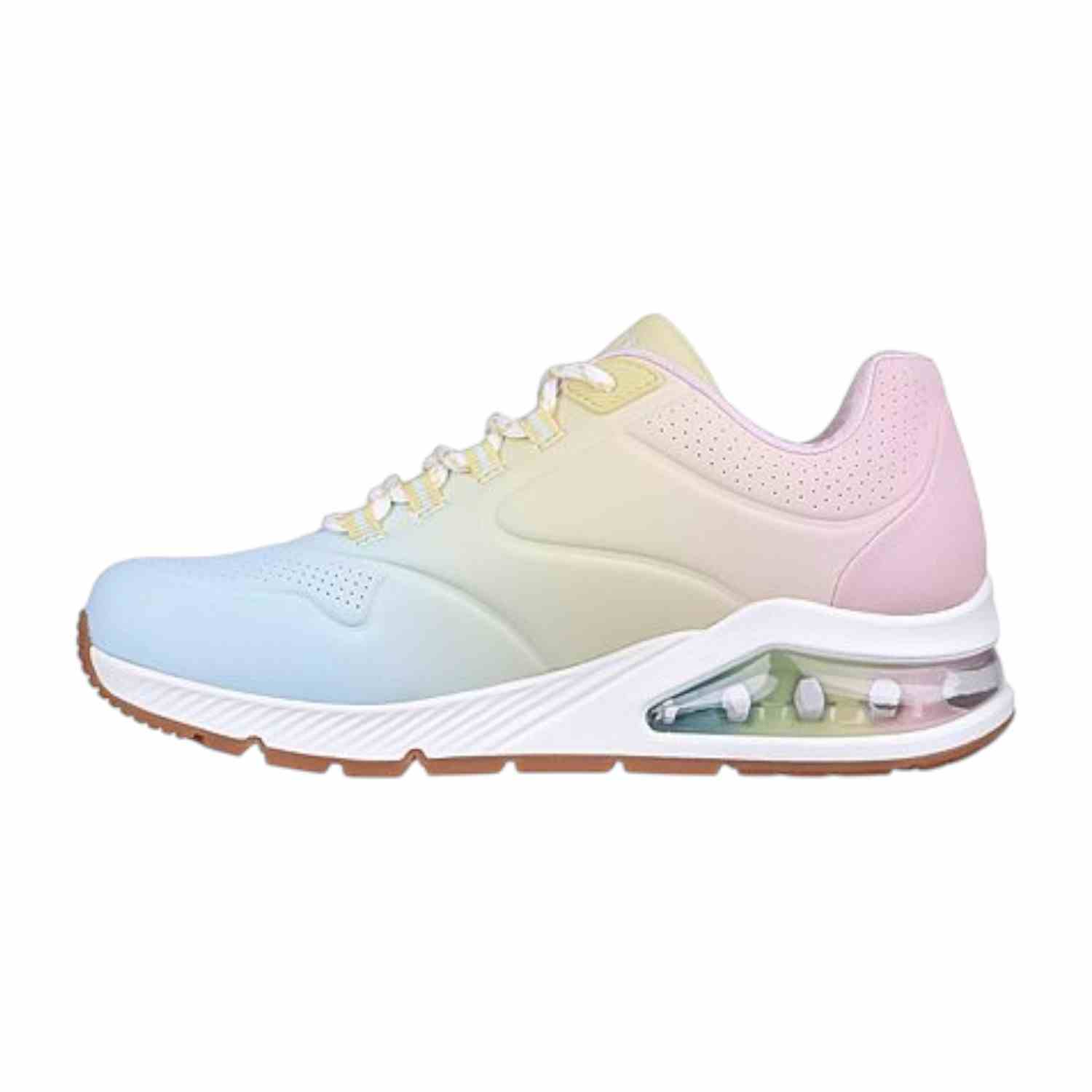 White-Multi Women Uno 2-Color Waves Running Shoes