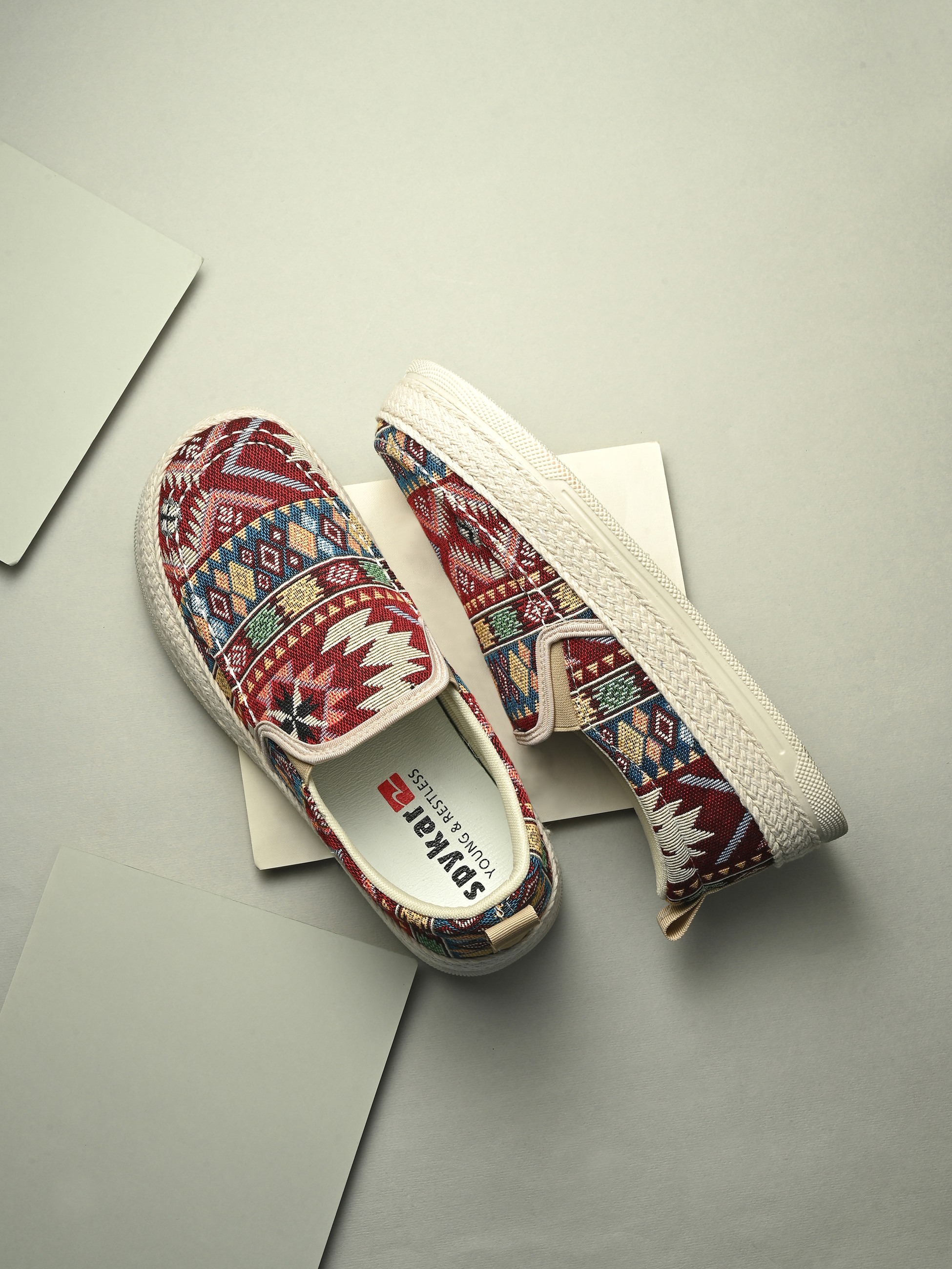 Goomba Men Red Slip On Sneaker